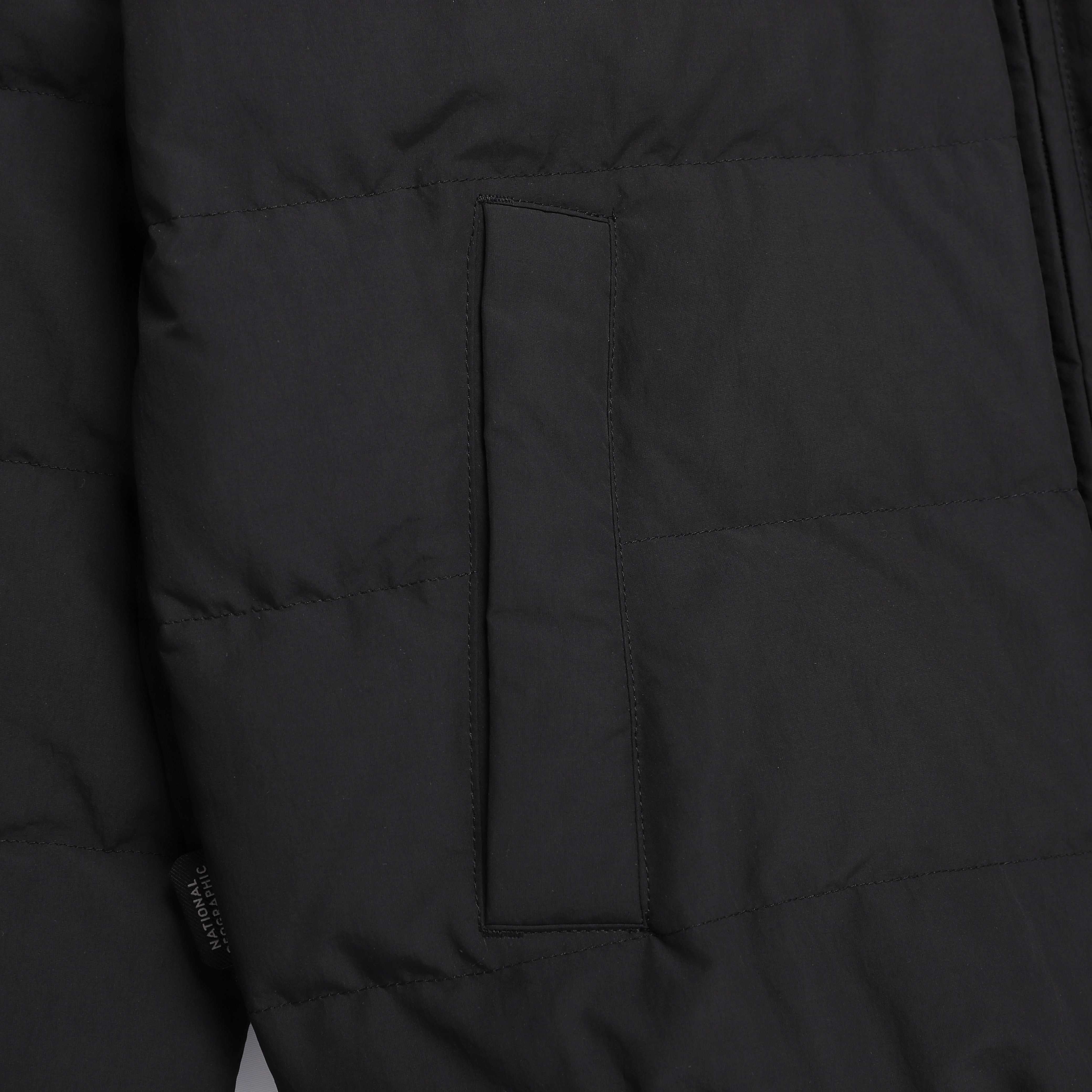 HERON U NECK QUILTING GOOSE DOWN JUMPER BLACK