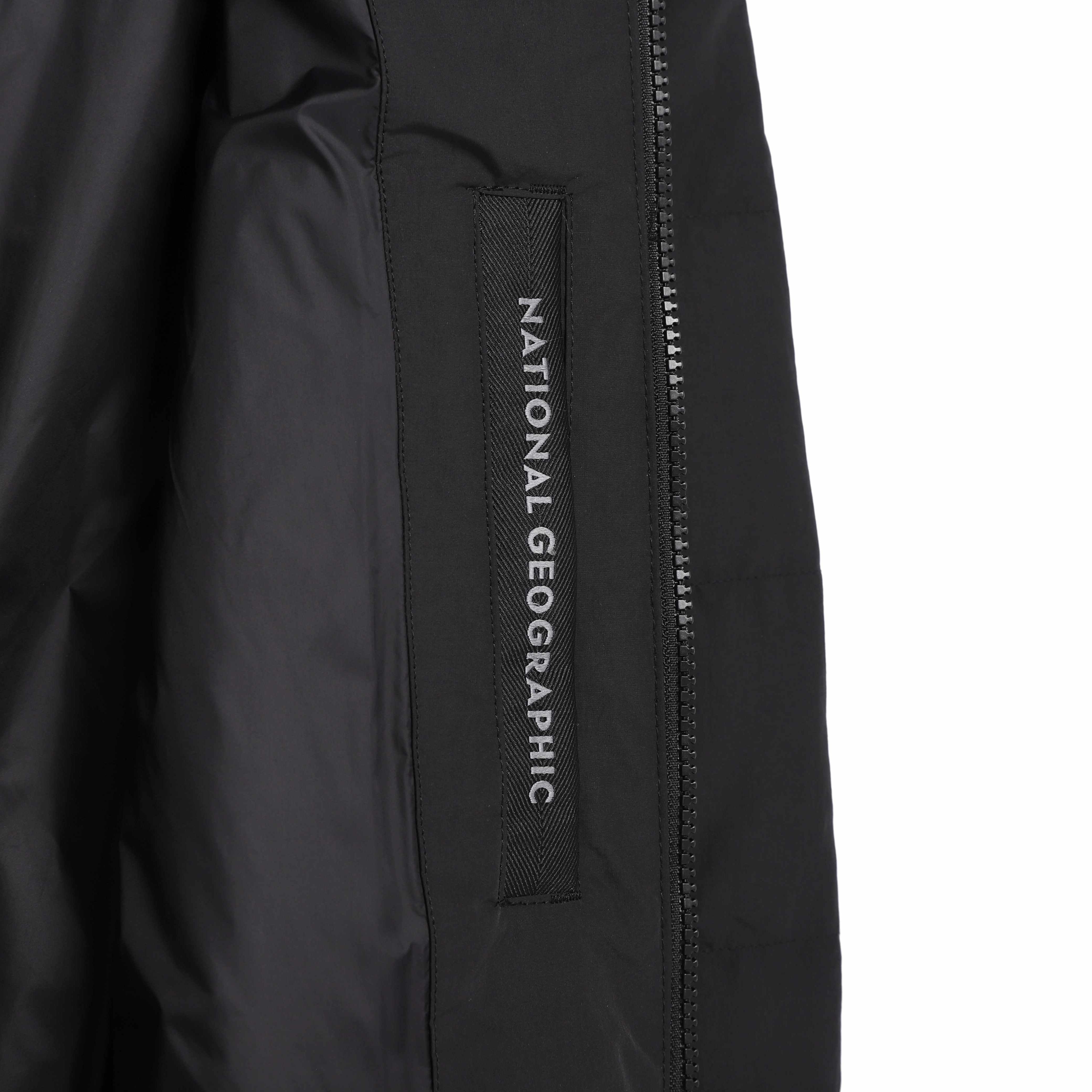 HERON U NECK QUILTING GOOSE DOWN JUMPER BLACK