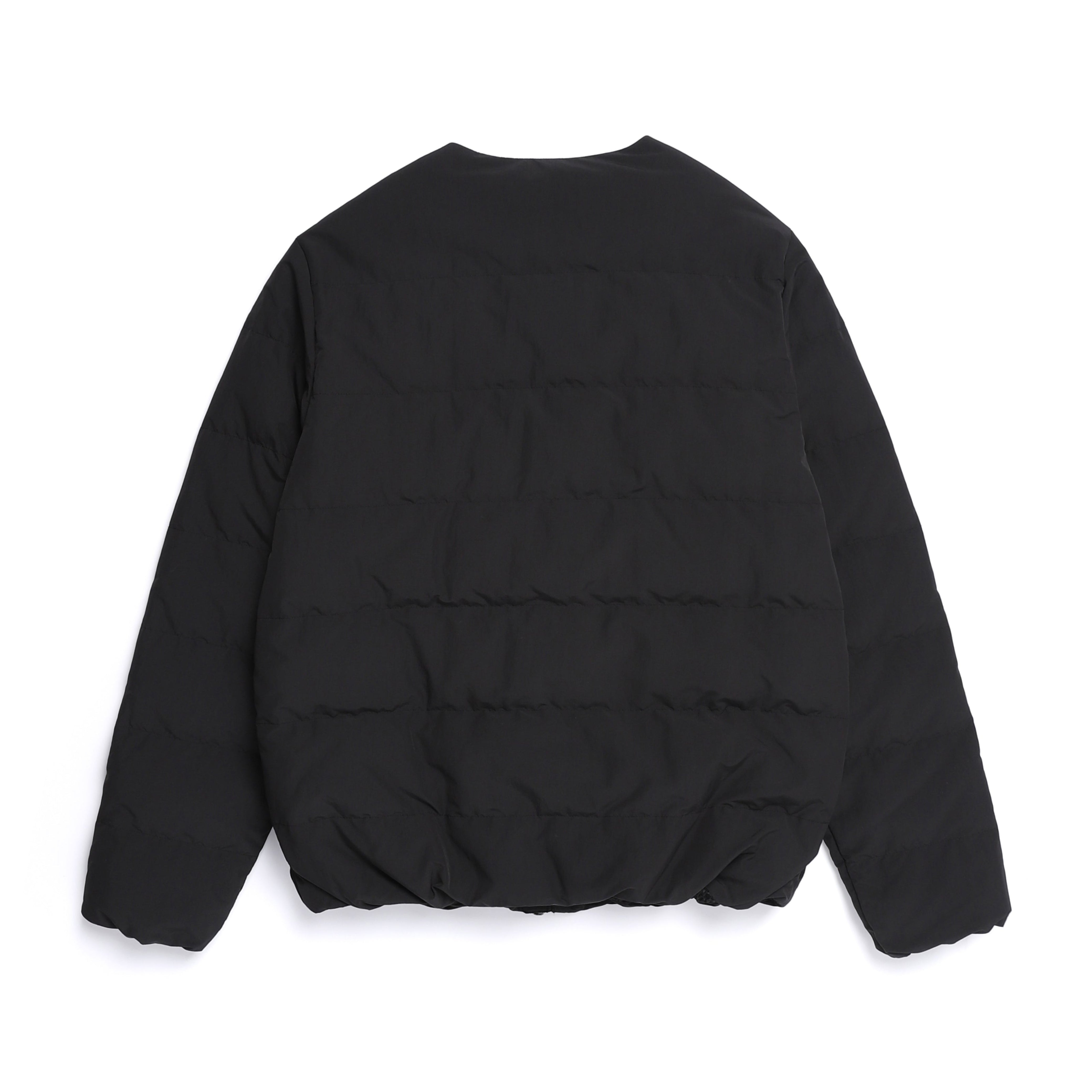 HERON U NECK QUILTING GOOSE DOWN JUMPER BLACK