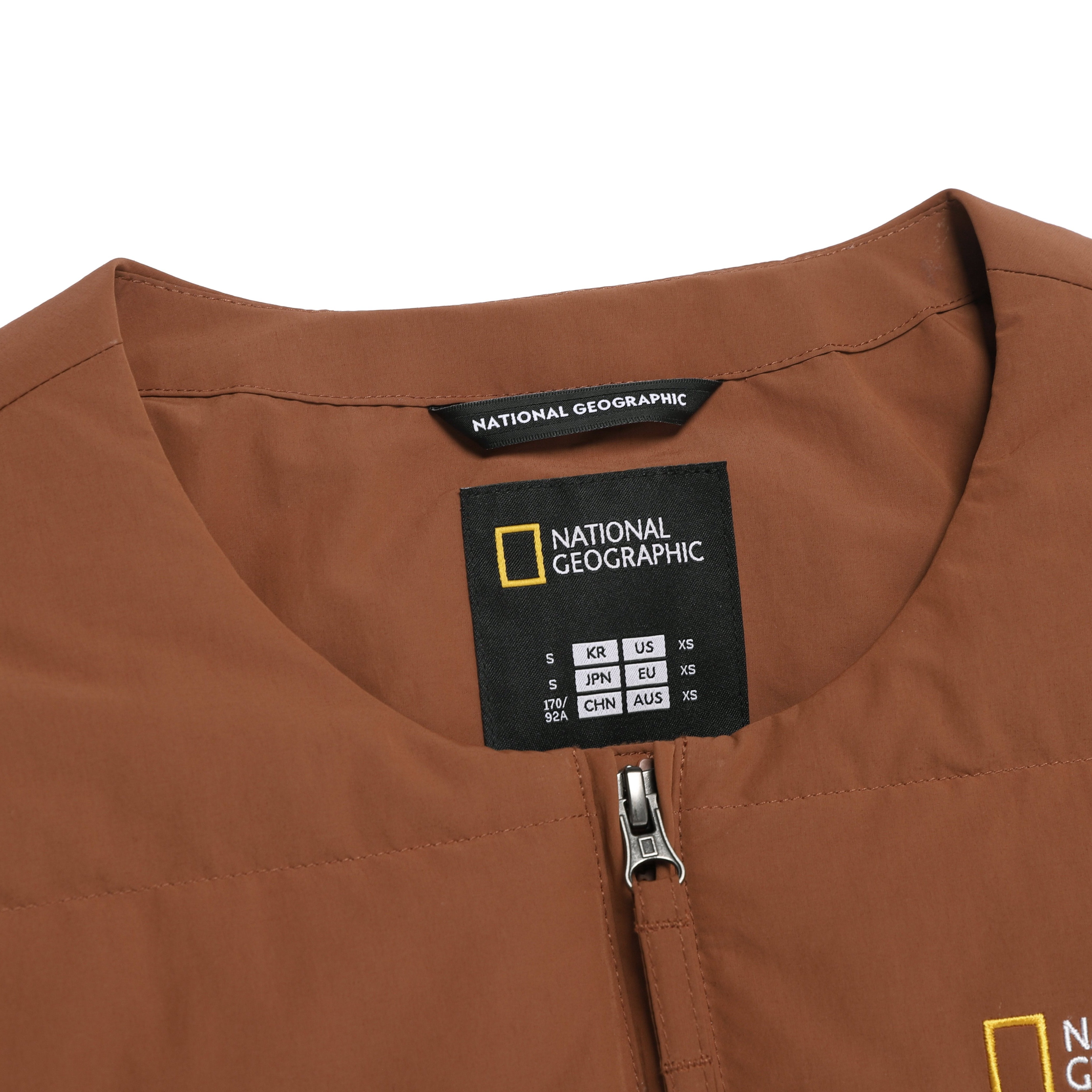 HERON U NECK QUILTING GOOSE DOWN JUMPER BRICK