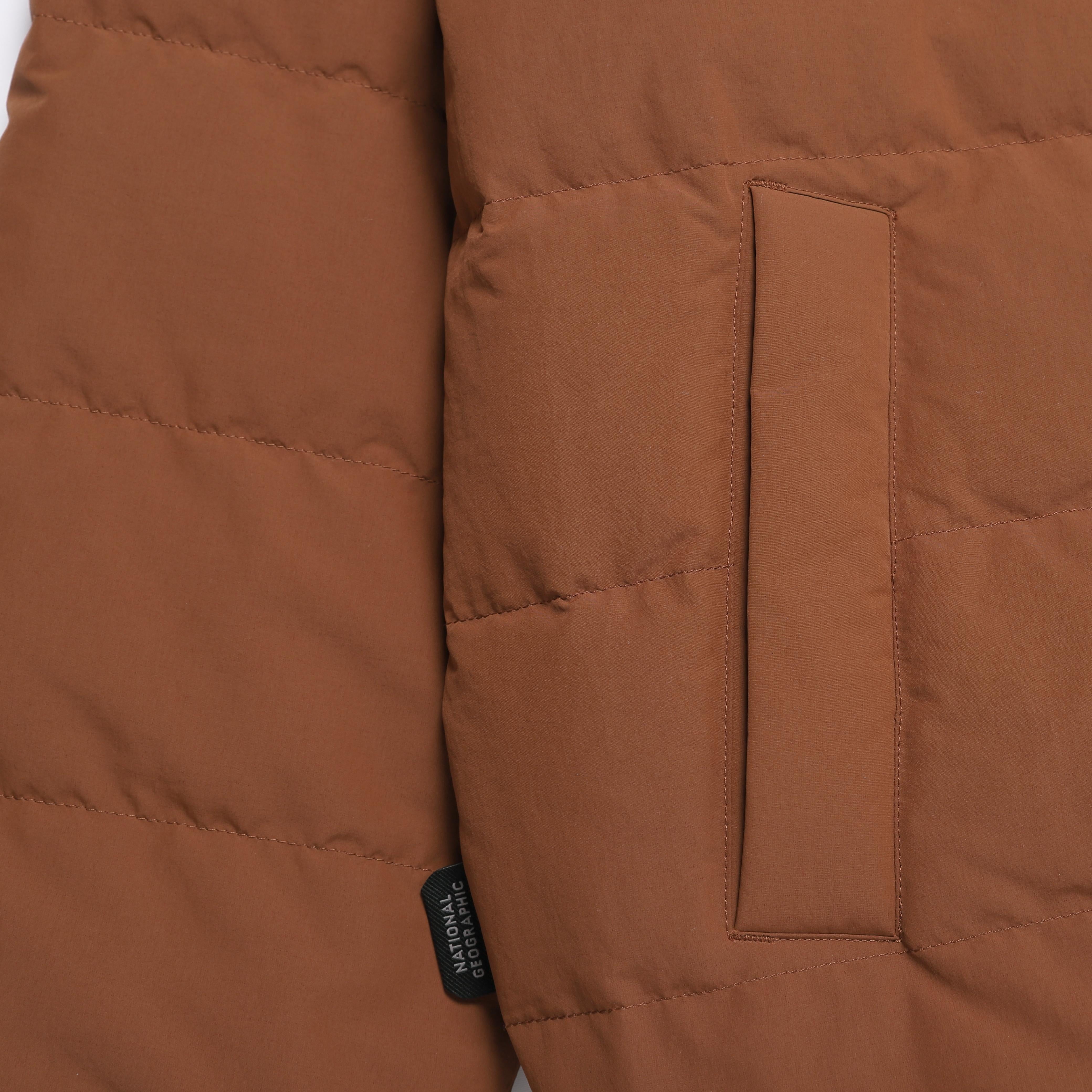 HERON U NECK QUILTING GOOSE DOWN JUMPER BRICK