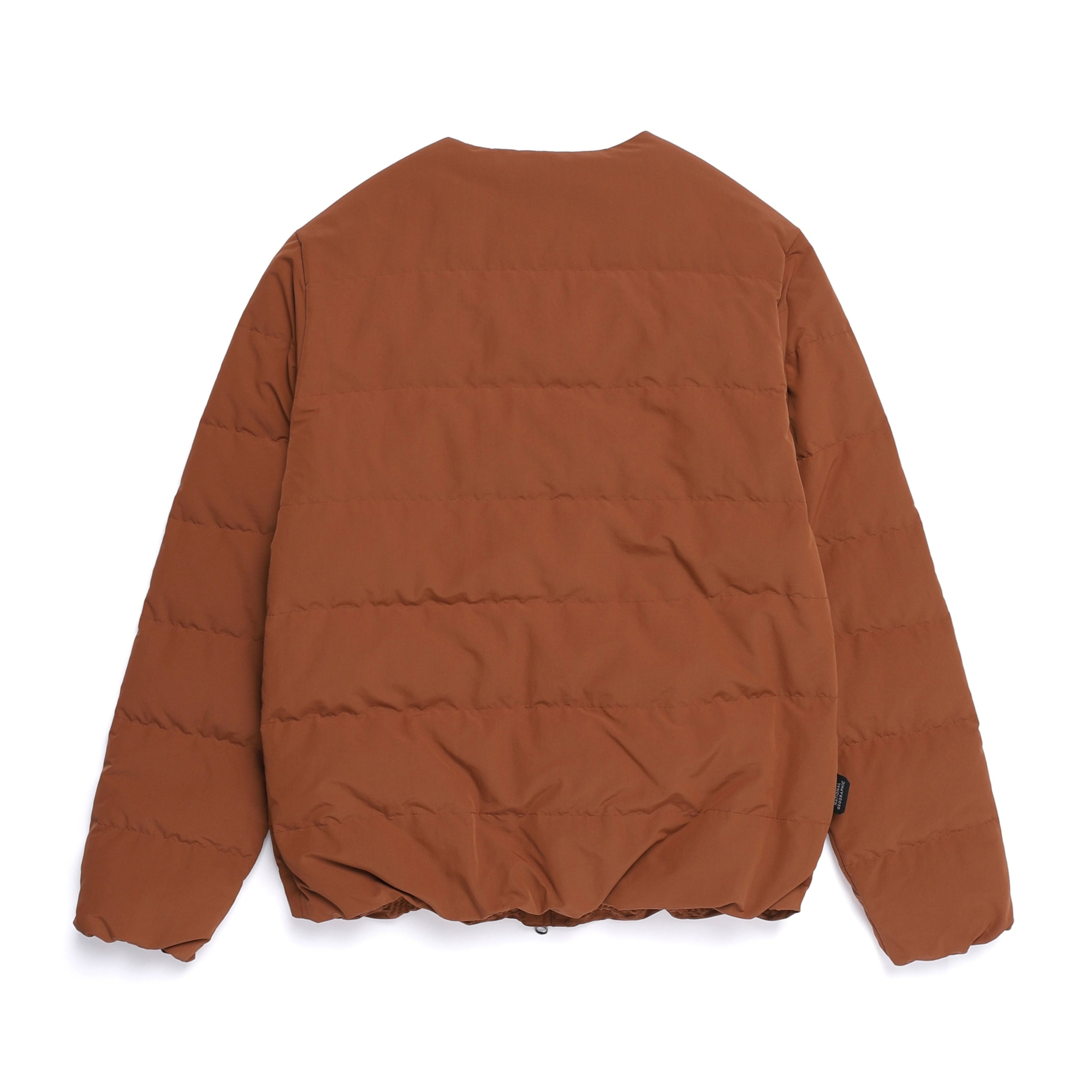 HERON U NECK QUILTING GOOSE DOWN JUMPER BRICK