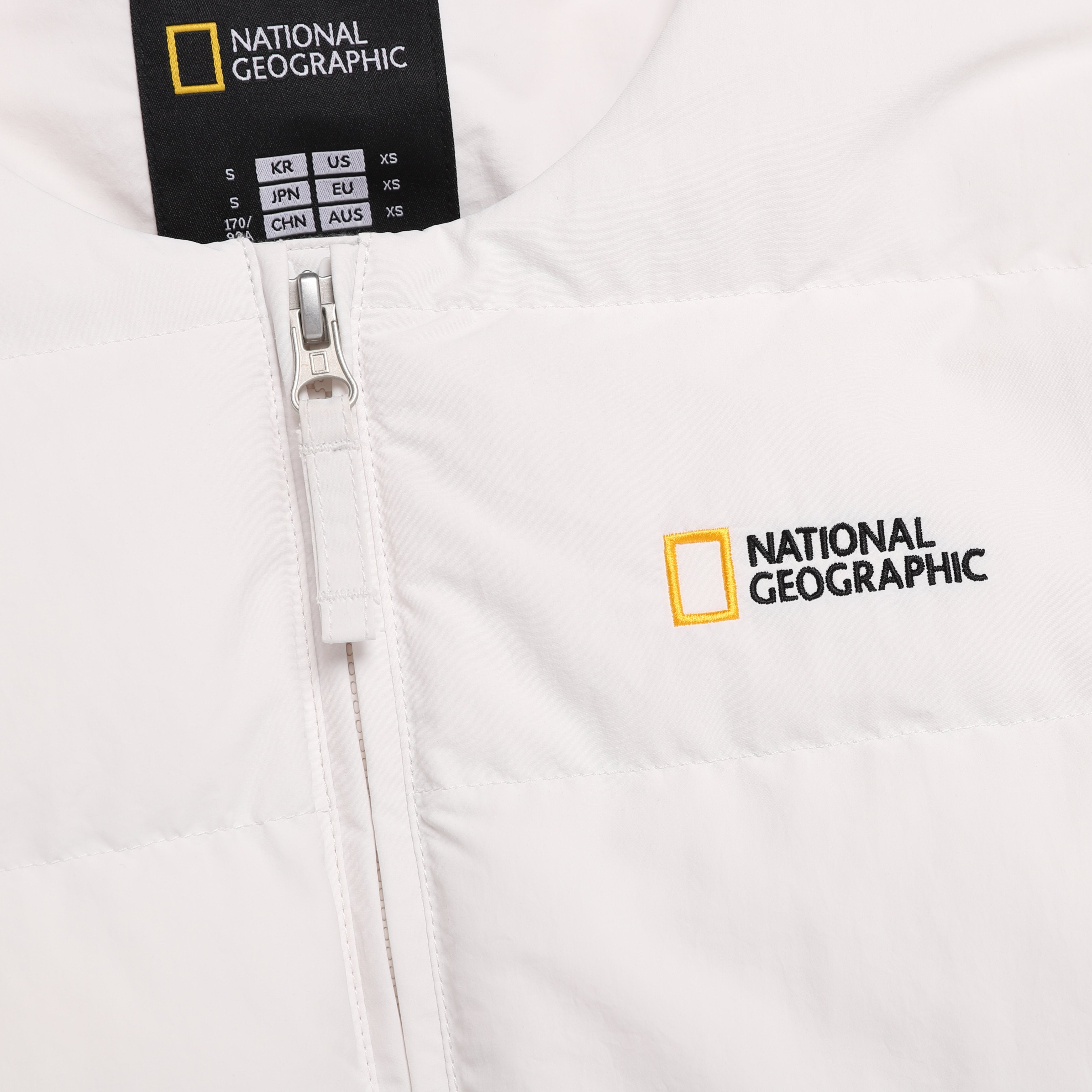 HERON U NECK LIGHTWEIGHT GOOSE DOWN VEST CRYSTAL BEIGE