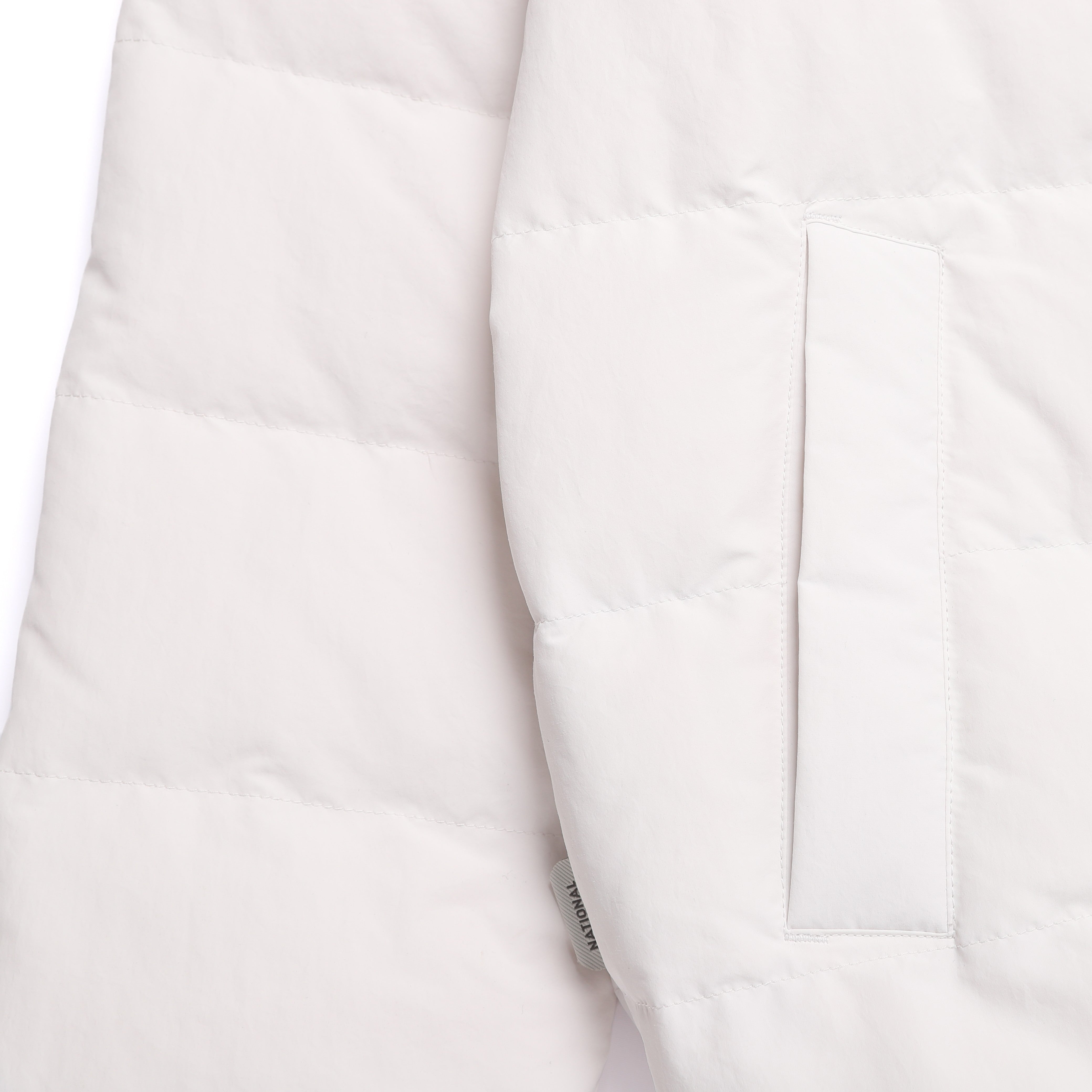 HERON U NECK QUILTING GOOSE DOWN JUMPER CRYSTAL BEIGE