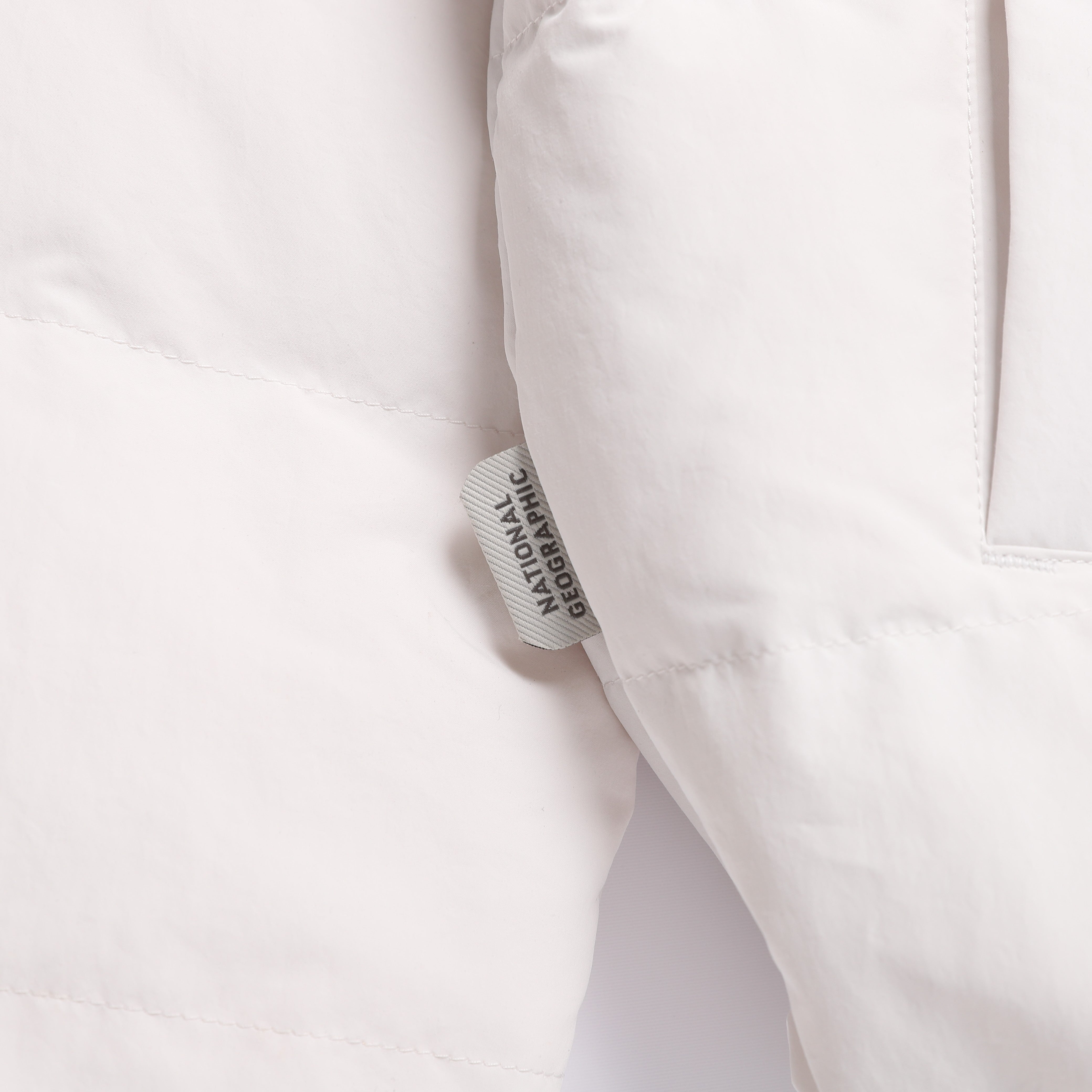 HERON U NECK LIGHTWEIGHT GOOSE DOWN VEST CRYSTAL BEIGE