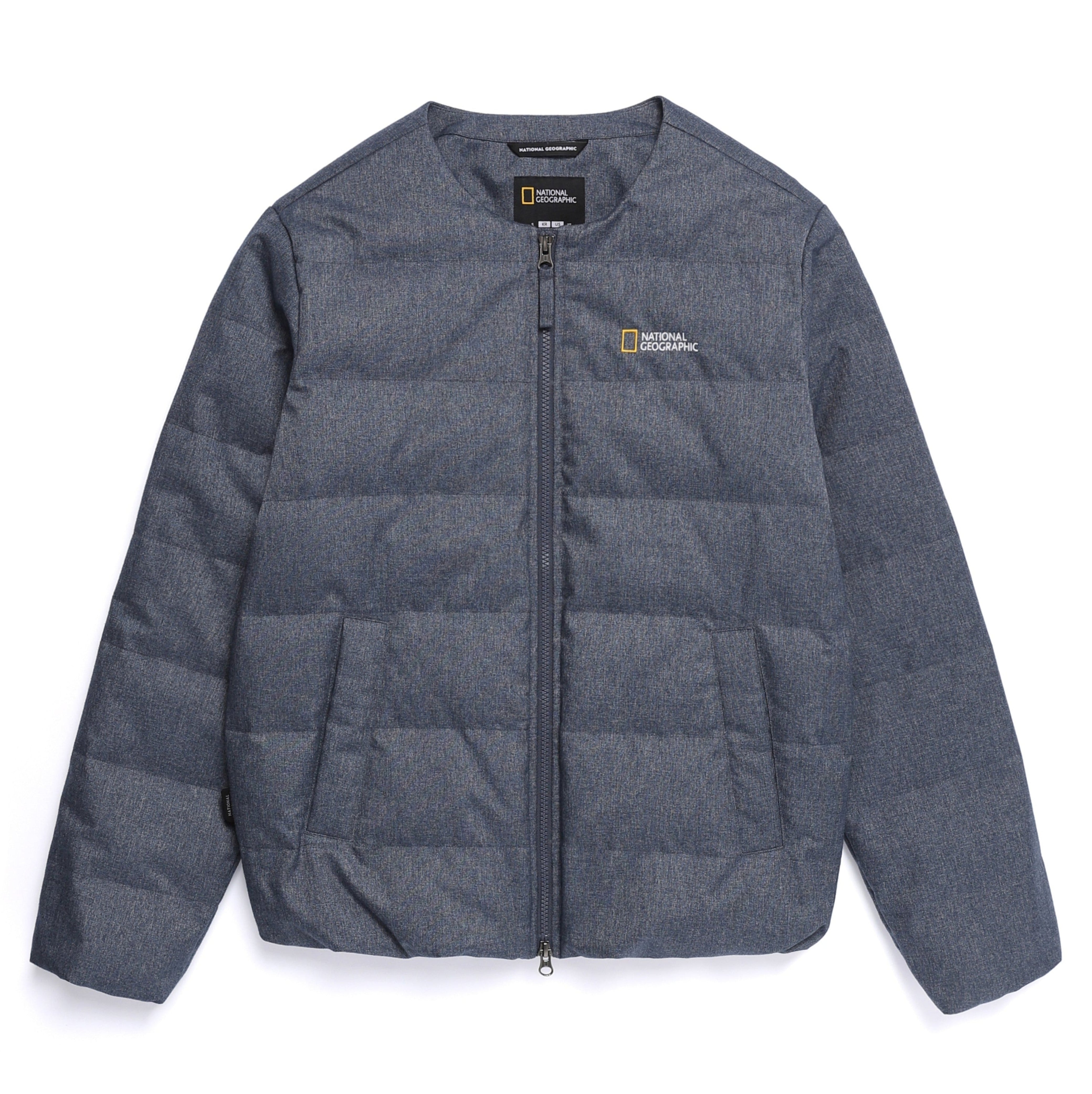 HERON U NECK QUILTING GOOSE DOWN JUMPER (DENIM) INDIGO