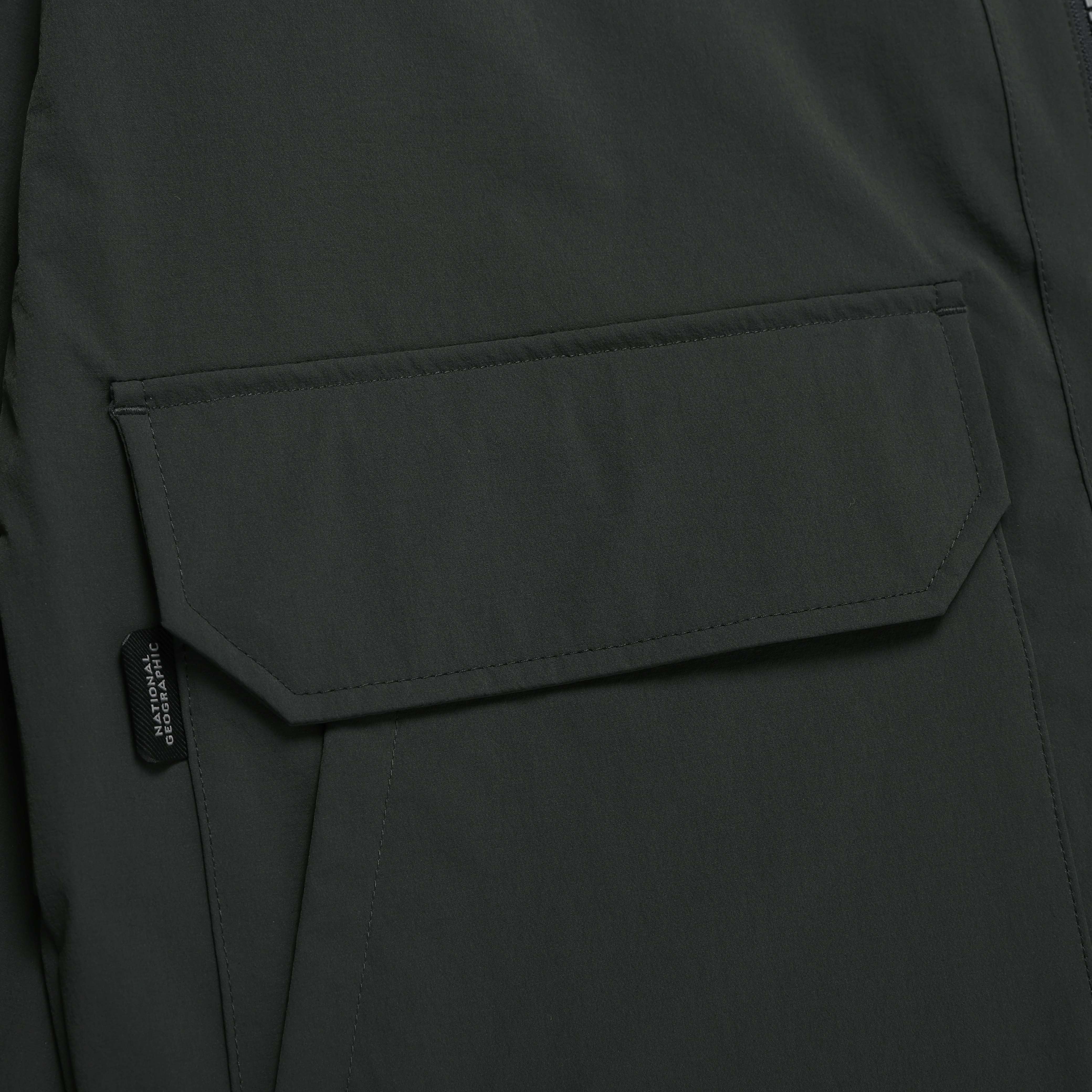 ARCHELON WOVEN STAND NECK ZIP-UP GREY