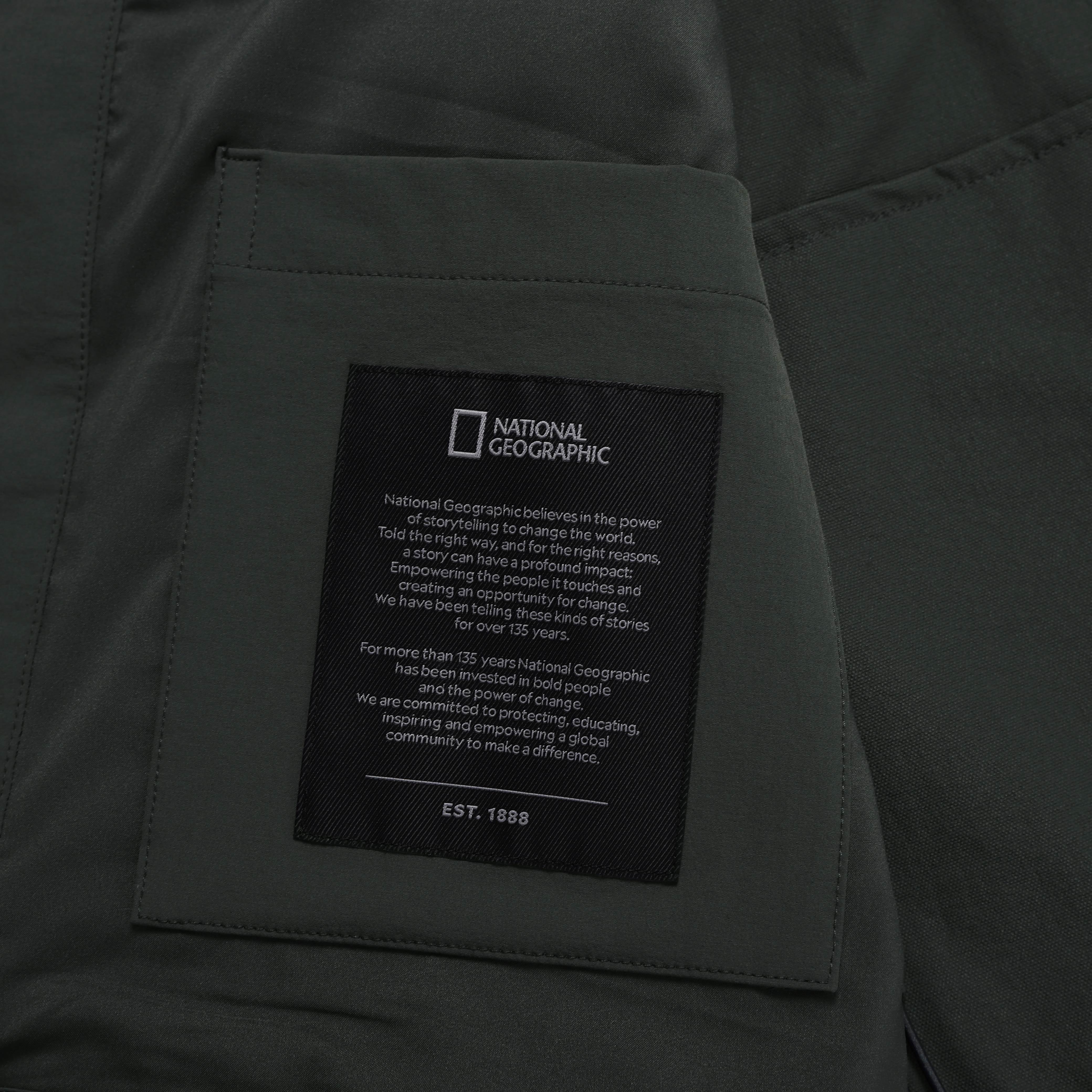 ARCHELON WOVEN STAND NECK ZIP-UP GREY
