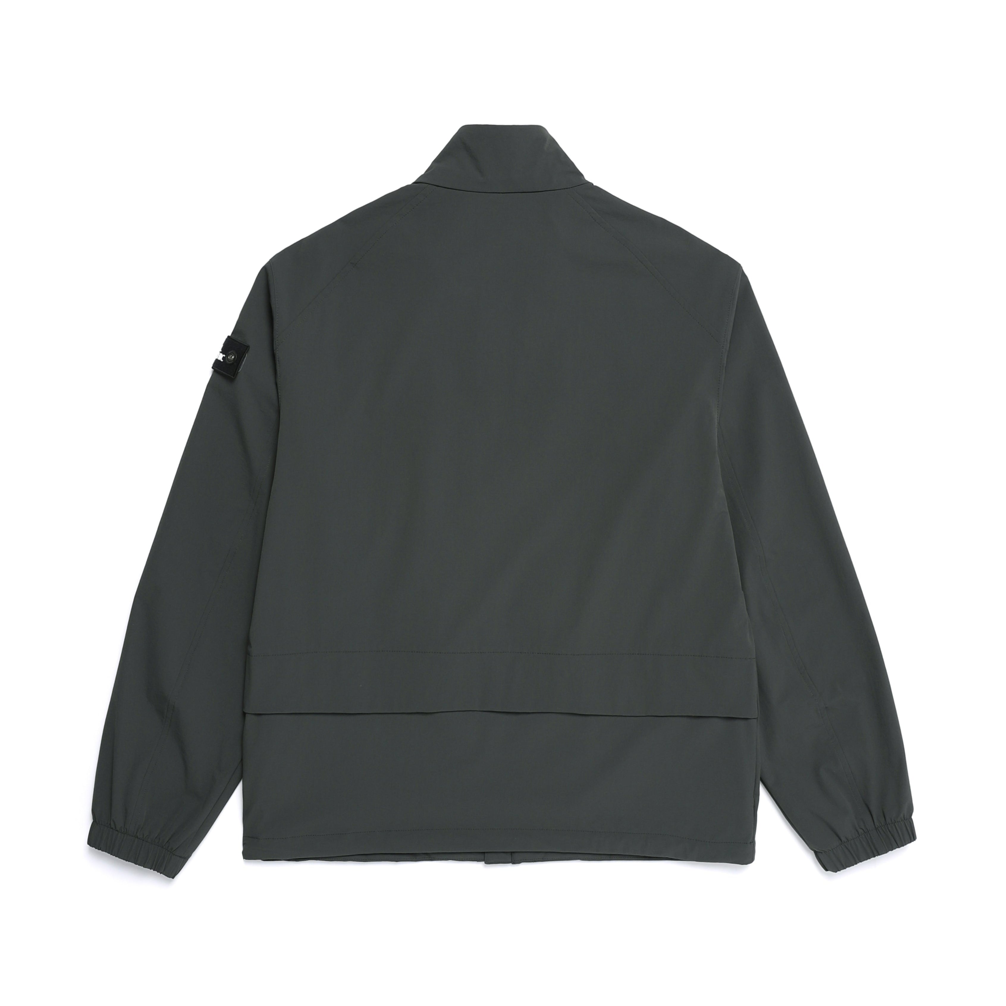 ARCHELON WOVEN STAND NECK ZIP-UP GREY