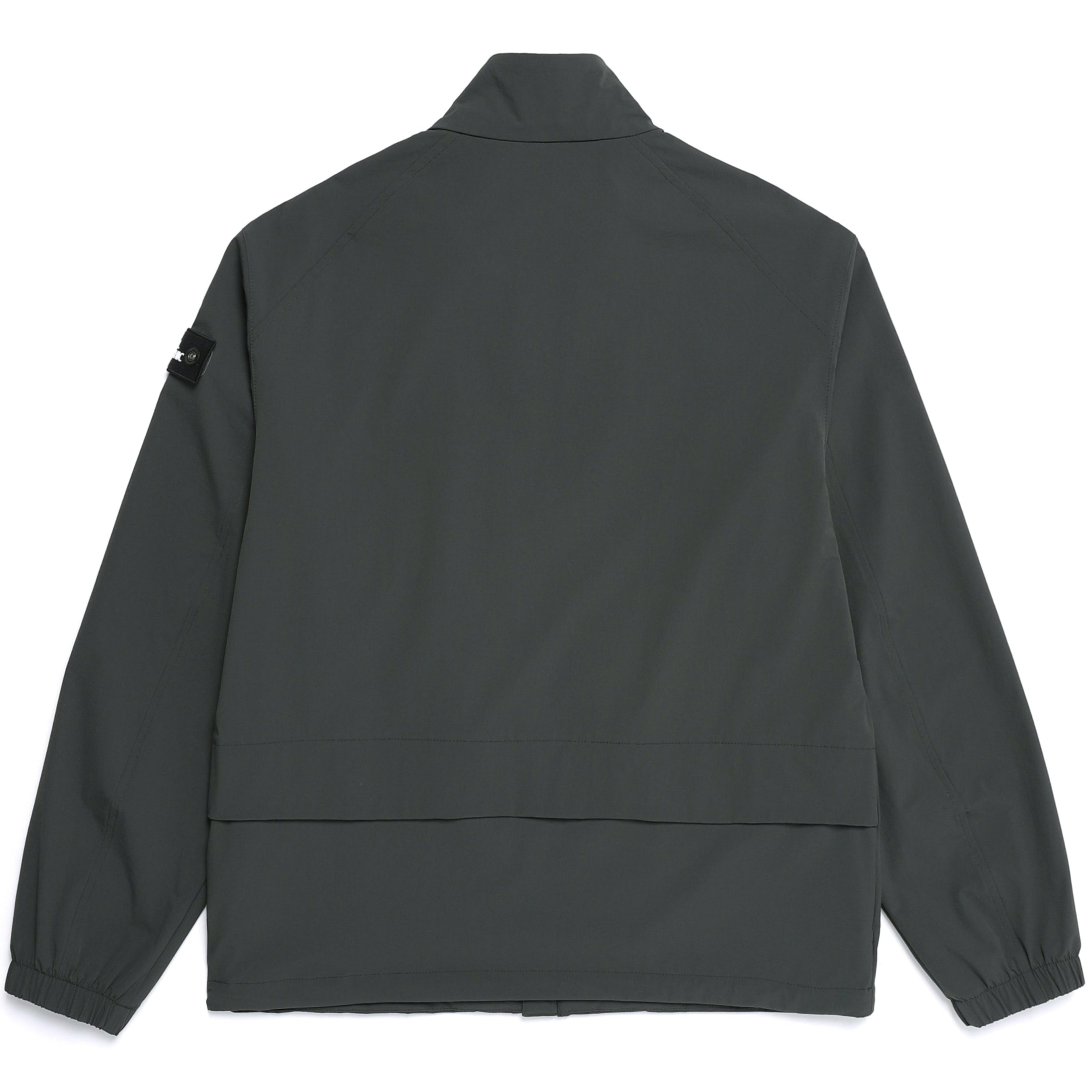 ARCHELON WOVEN STAND NECK ZIP-UP GREY
