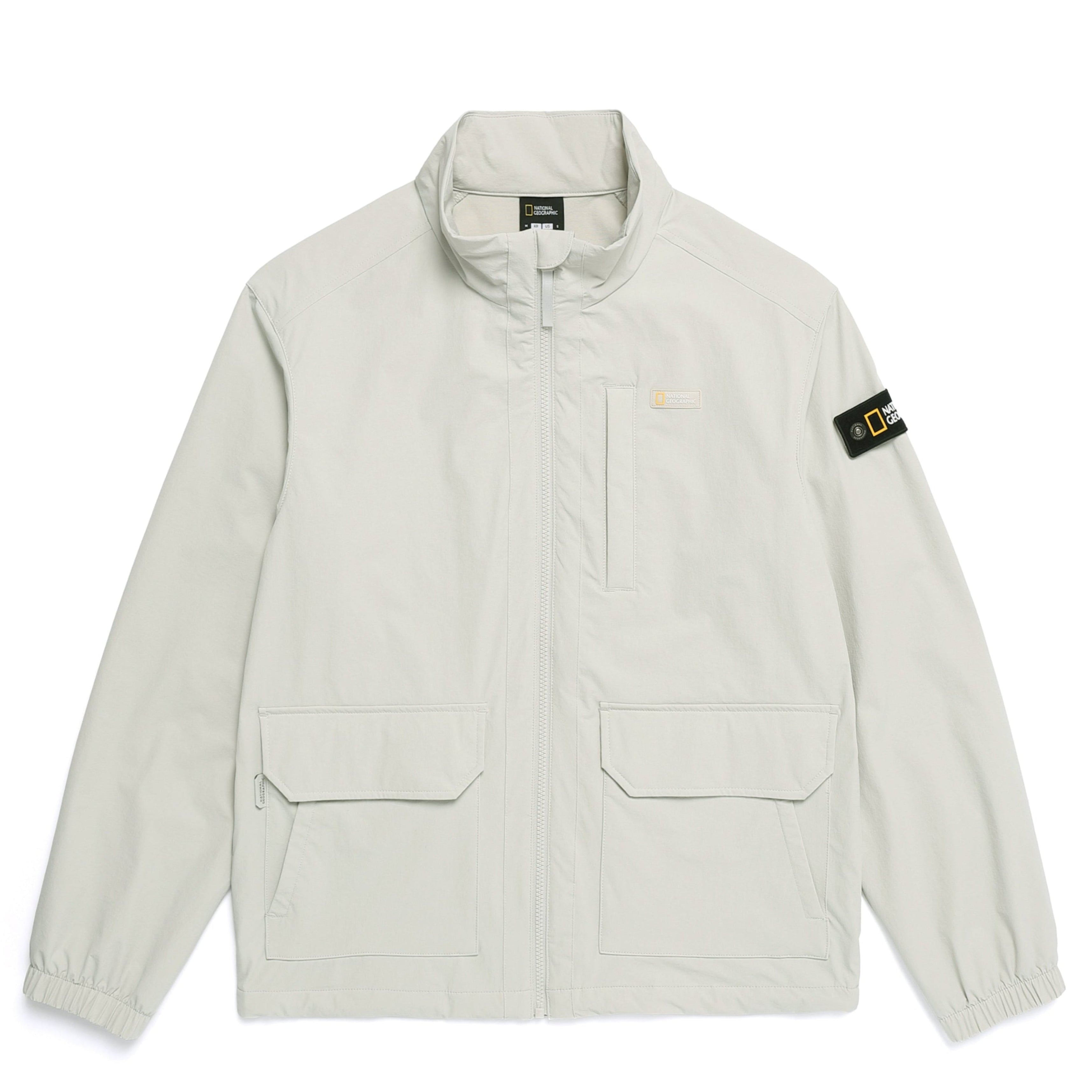 ARCHELON WOVEN STAND NECK ZIP-UP L/GREY