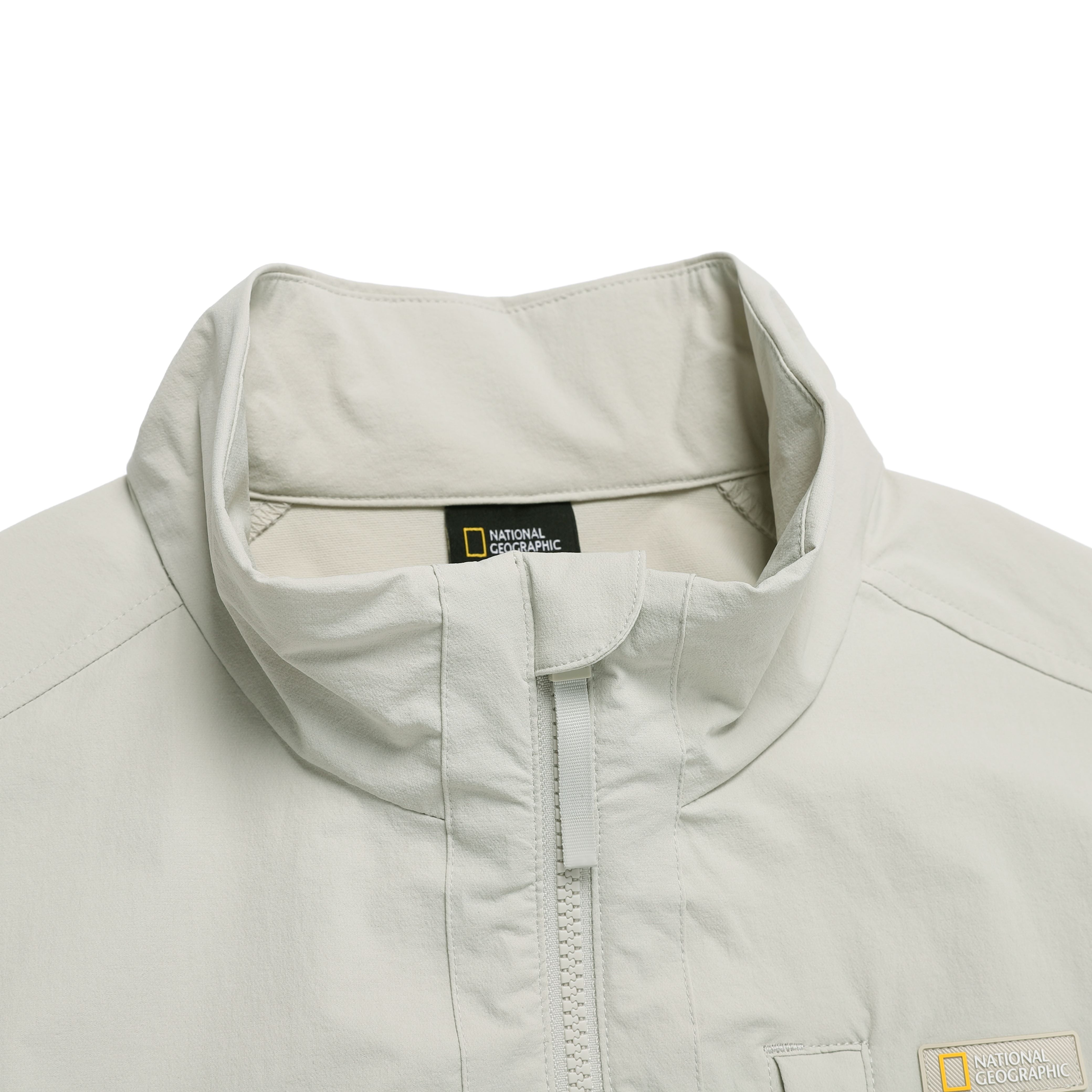ARCHELON WOVEN STAND NECK ZIP-UP L/GREY