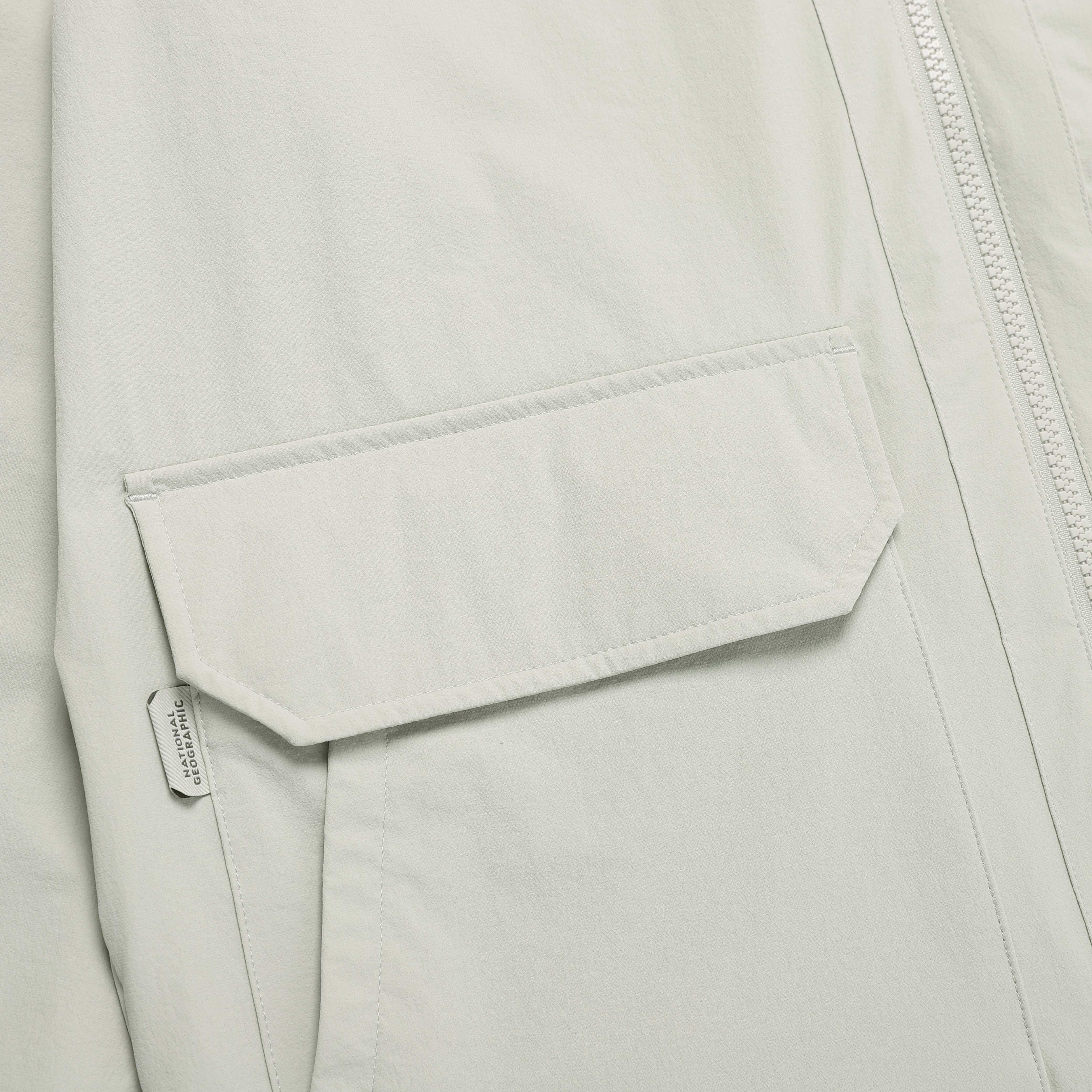 ARCHELON WOVEN STAND NECK ZIP-UP L/GREY