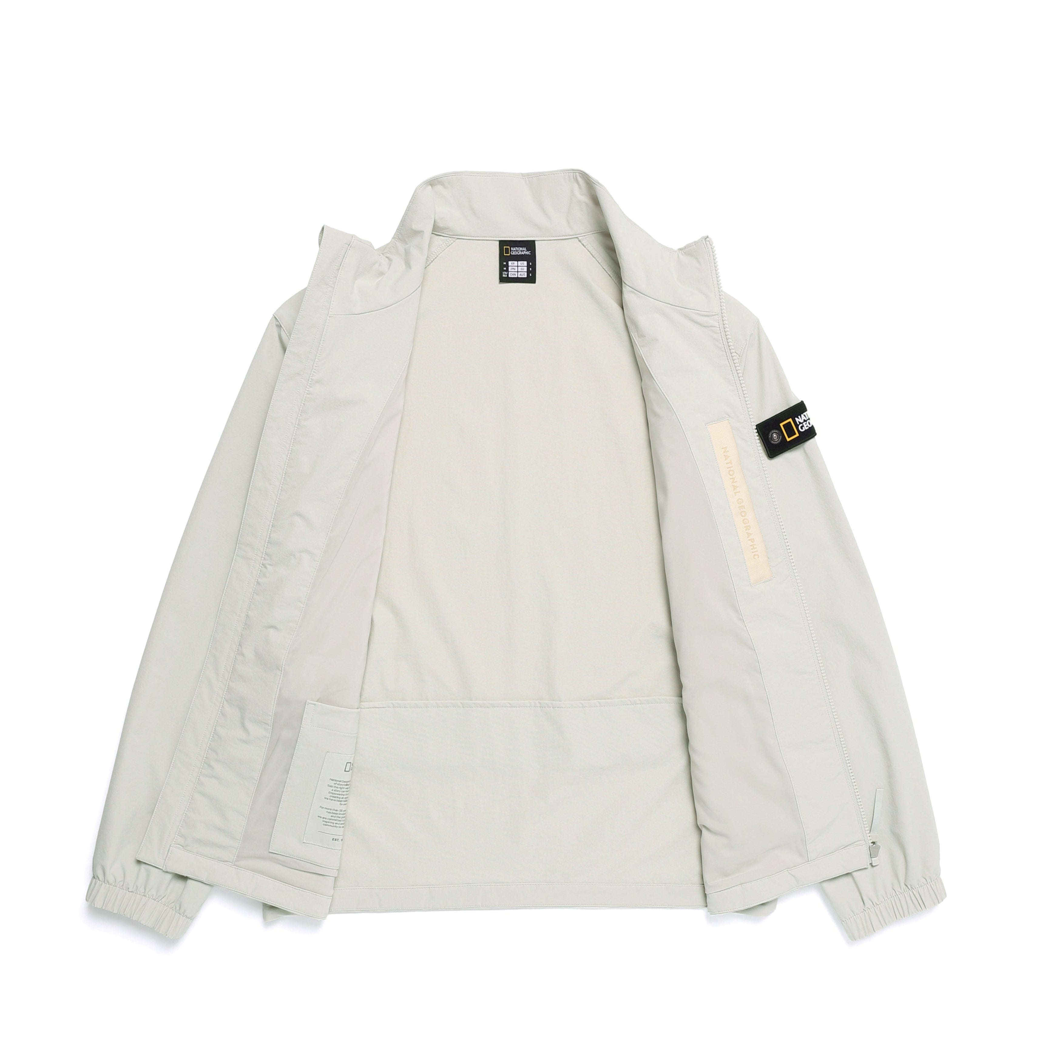 ARCHELON WOVEN STAND NECK ZIP-UP L/GREY