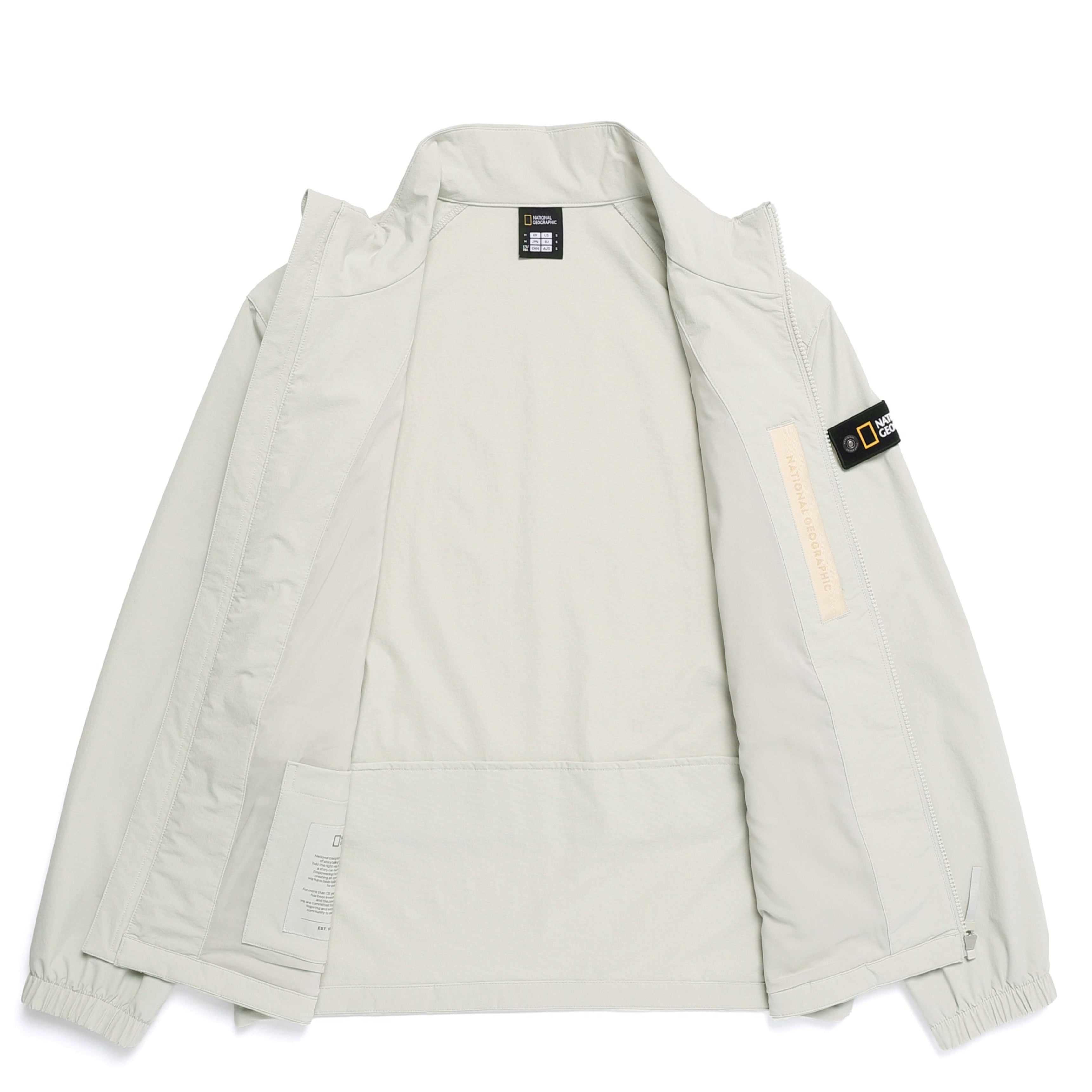 ARCHELON WOVEN STAND NECK ZIP-UP L/GREY