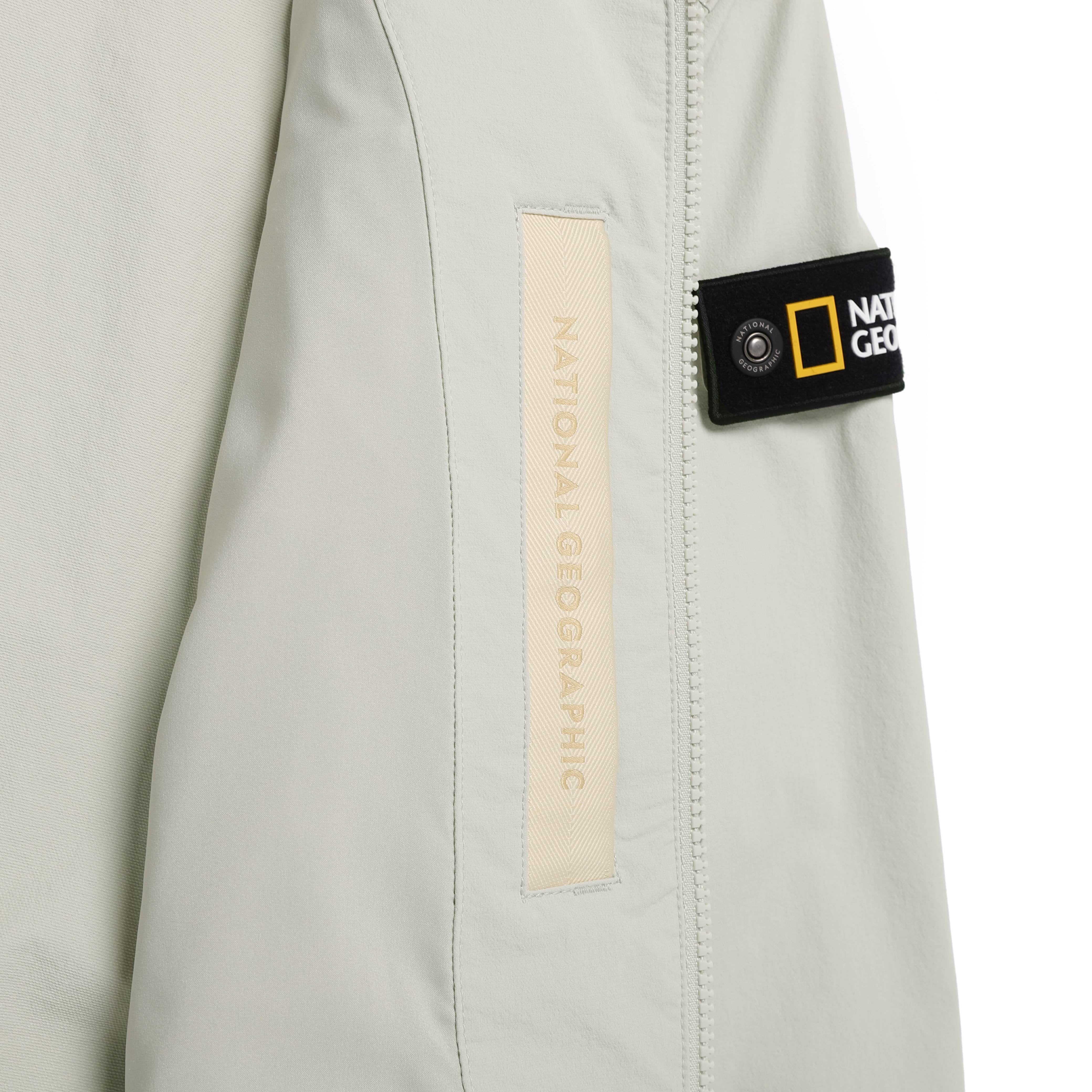 ARCHELON WOVEN STAND NECK ZIP-UP L/GREY