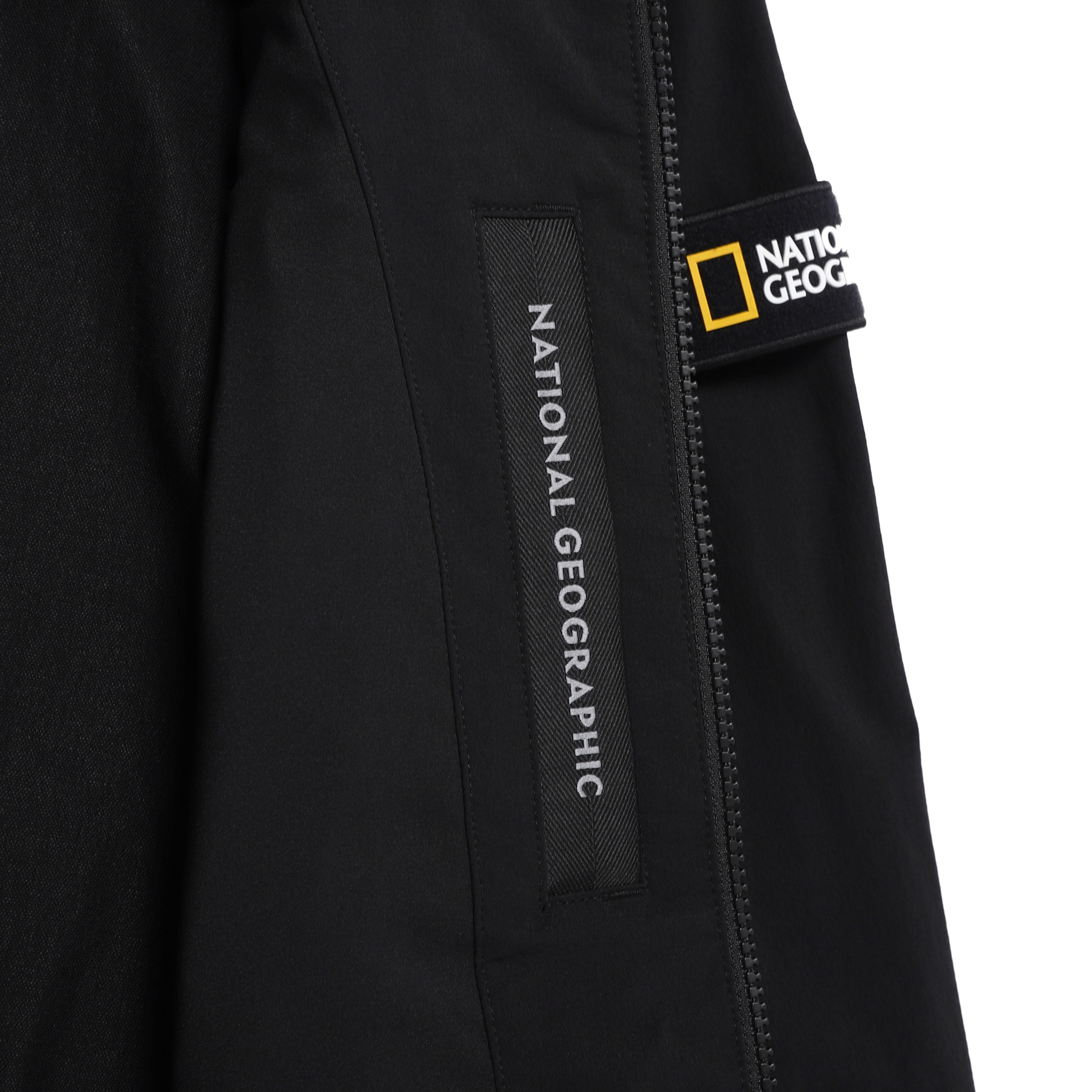 ARCHELON WOVEN STAND NECK ZIP-UP BLACK