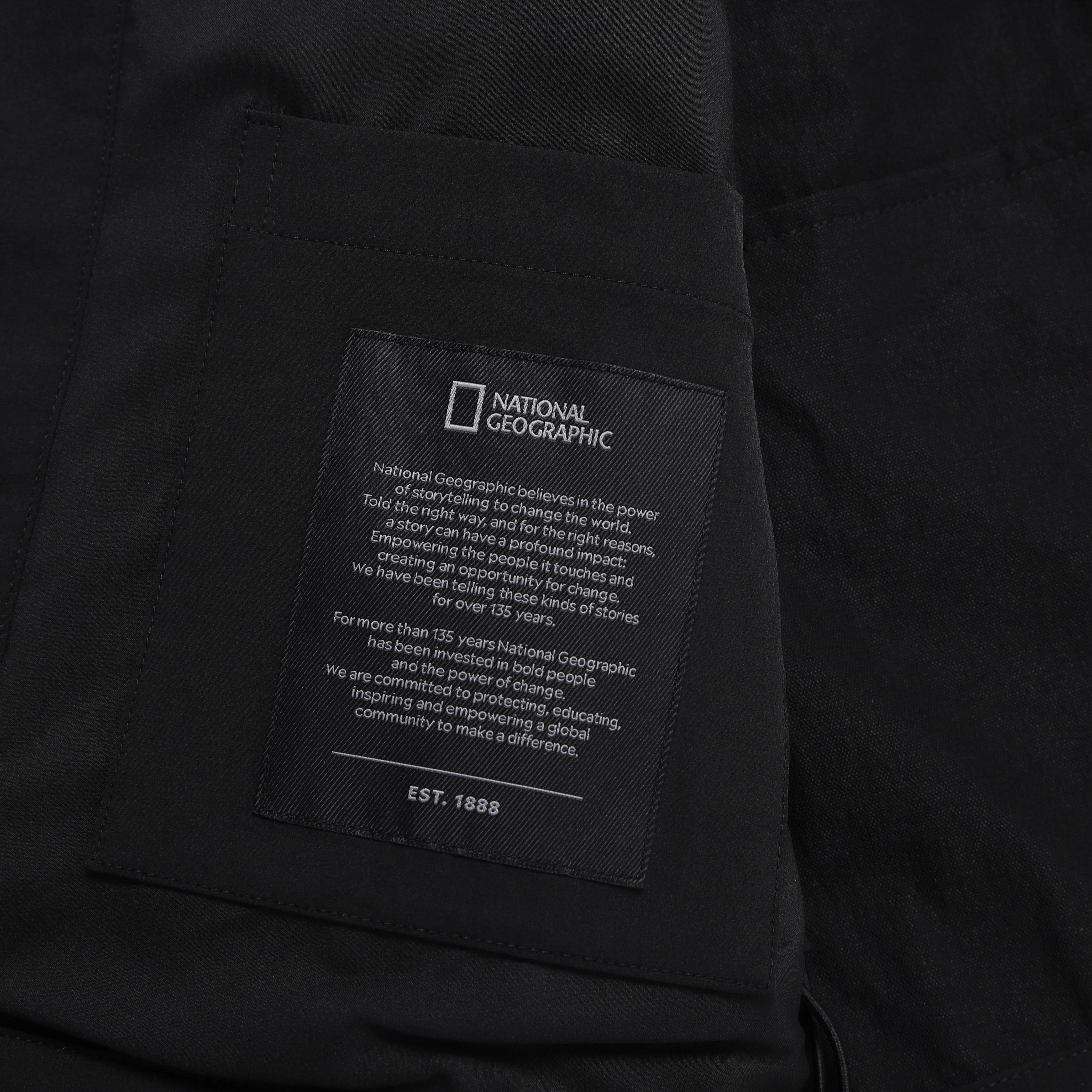ARCHELON WOVEN STAND NECK ZIP-UP BLACK