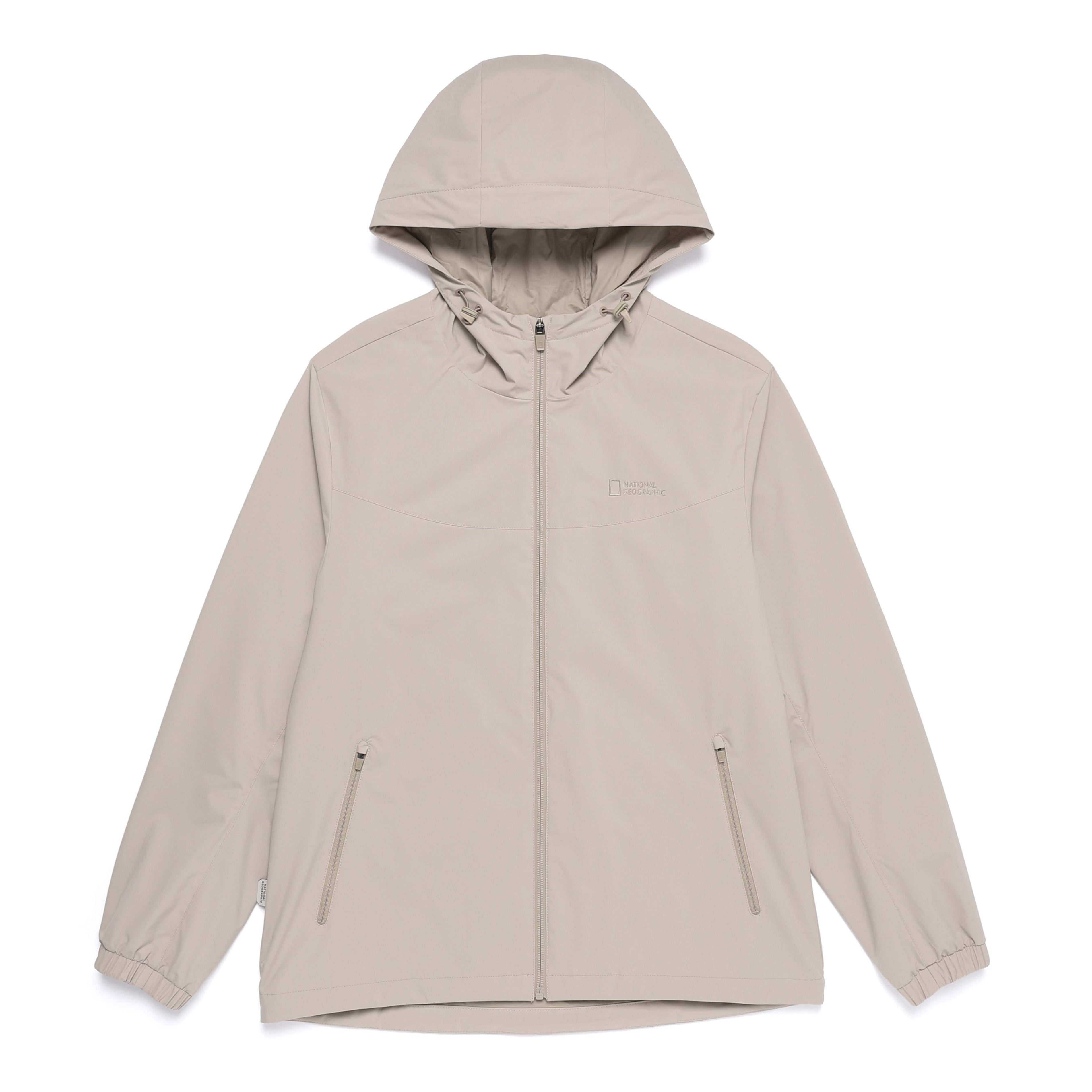 WOMEN PECCARY SOFT SHELL HOOD JUMPER MOURNING BEIGE