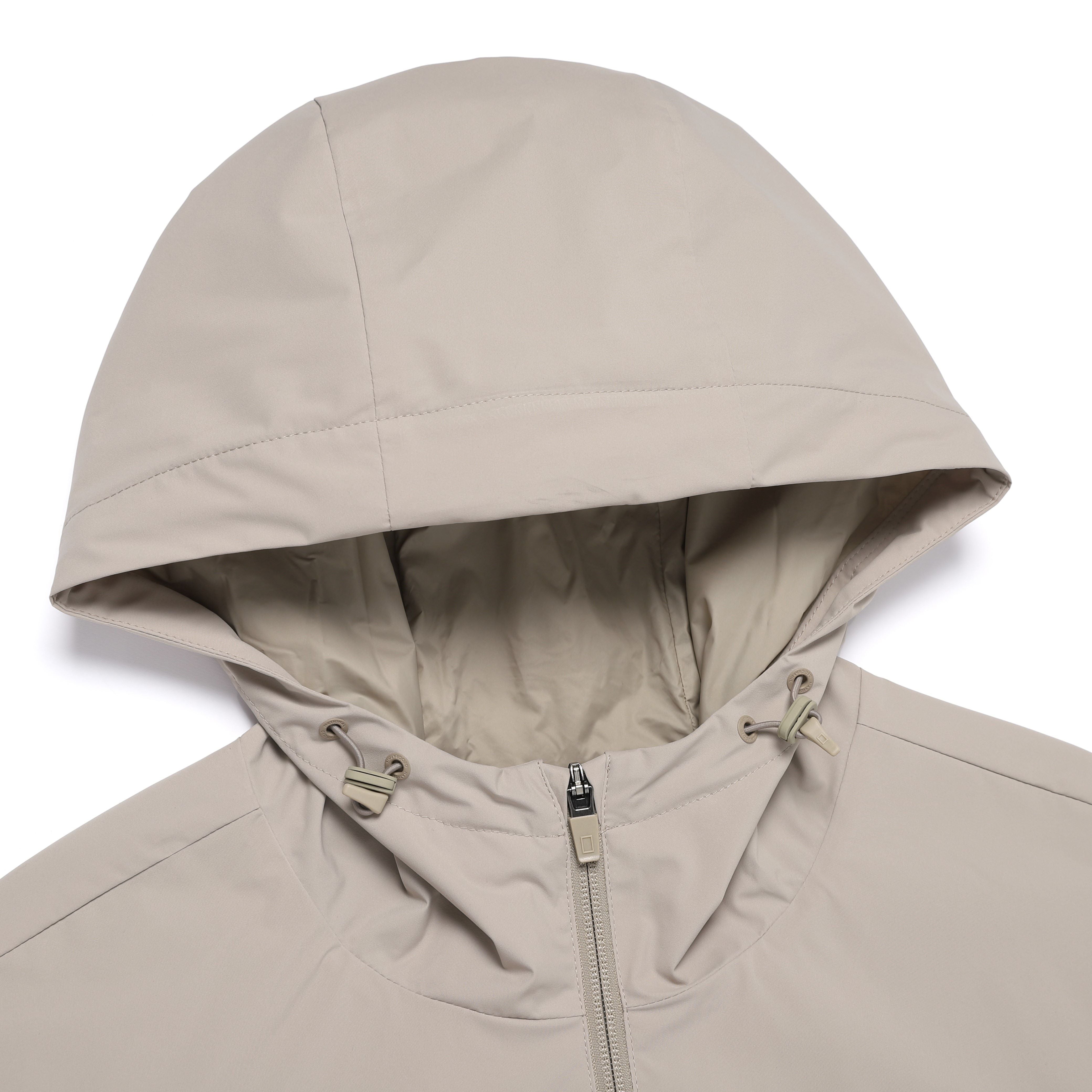 WOMEN PECCARY SOFT SHELL HOOD JUMPER MOURNING BEIGE