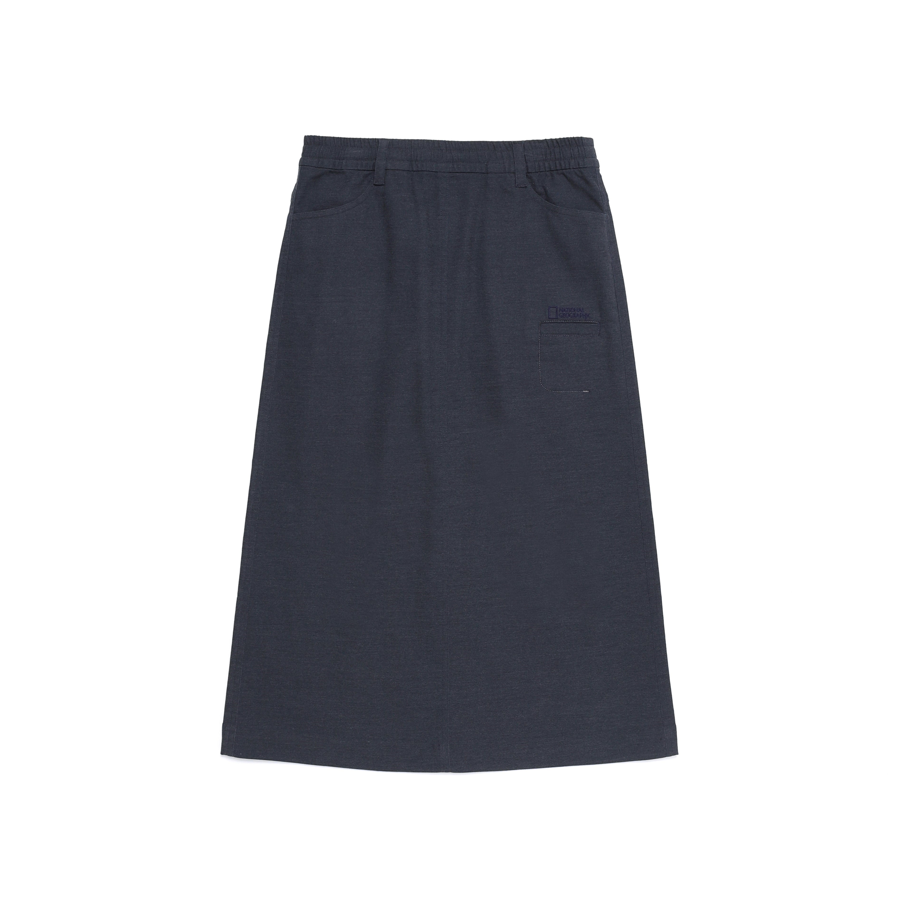WOMEN DENIMLIKE LONG SKIRT INDIGO