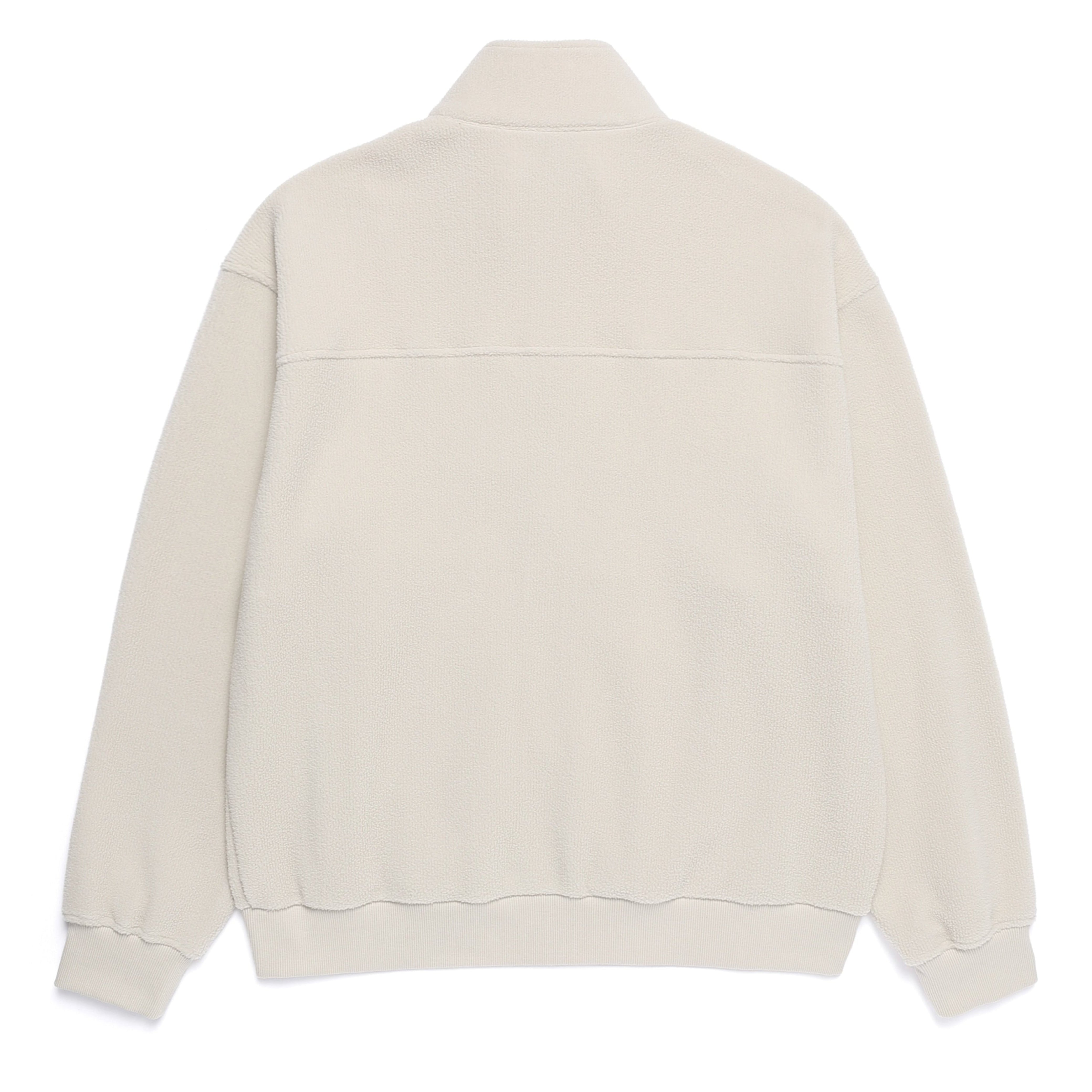 WOMEN MODIFIED FLEECE HIGH NECK FULL ZIP-UP SILVER BIRCH