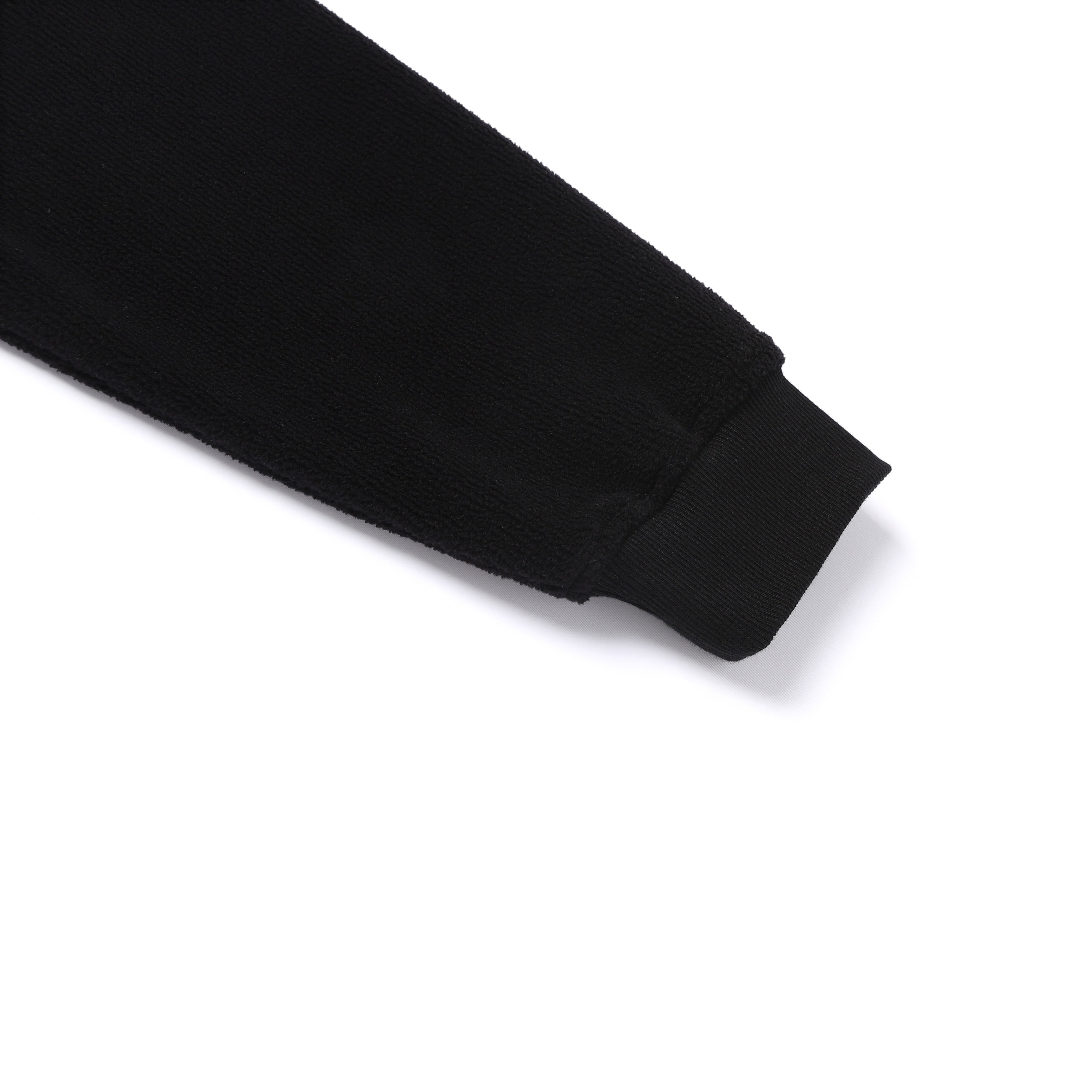 FLEECE HIGH NECK ZIP UP BLACK