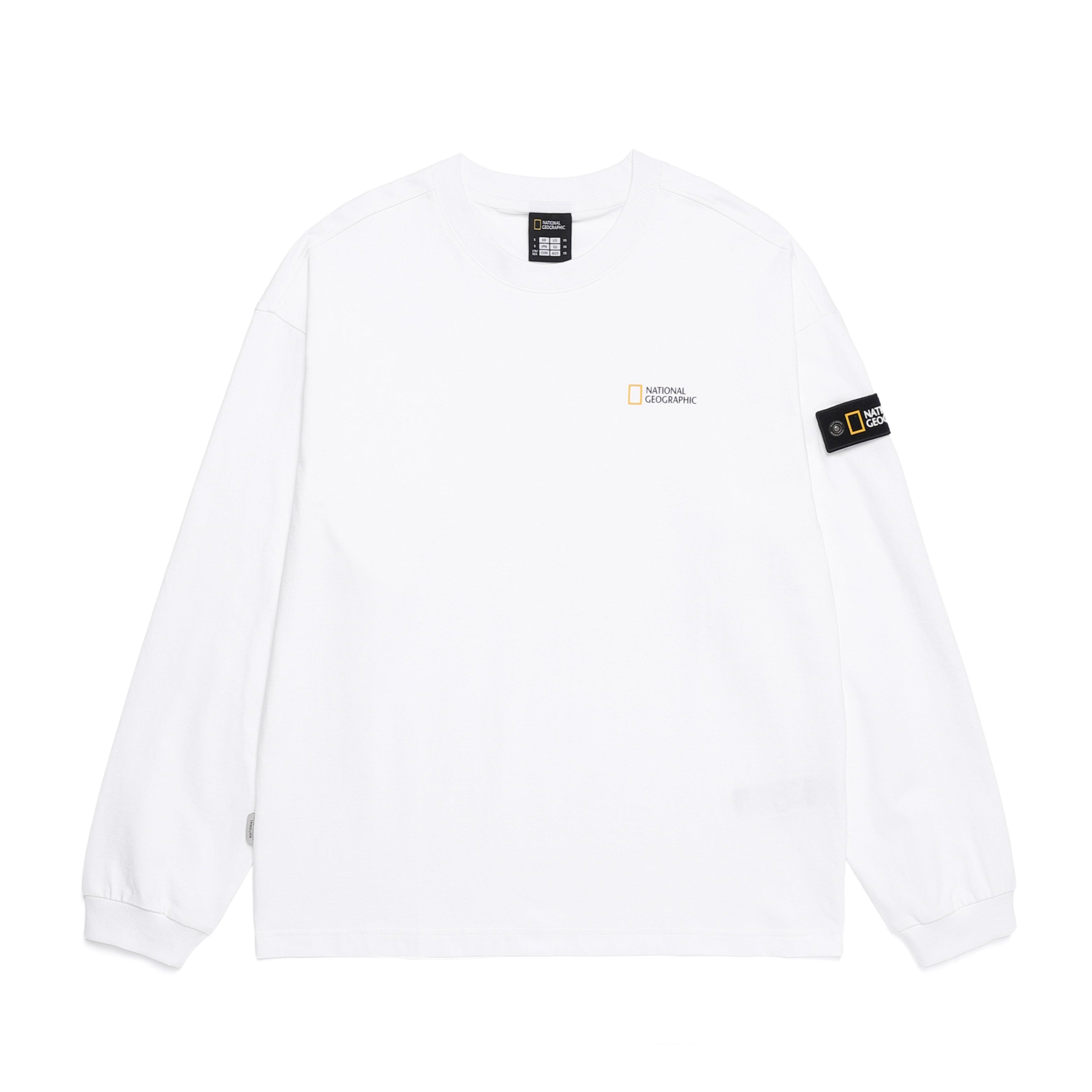 UNISEX SEMI-OVER FIT LONG SLEEVE TEE WHITE