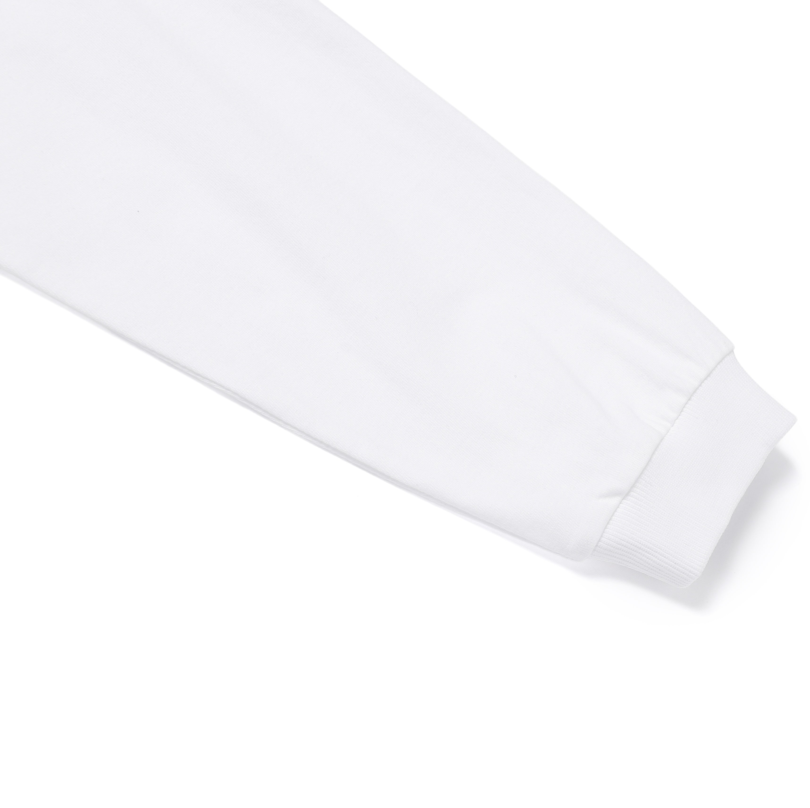 UNISEX SEMI-OVER FIT LONG SLEEVE TEE WHITE