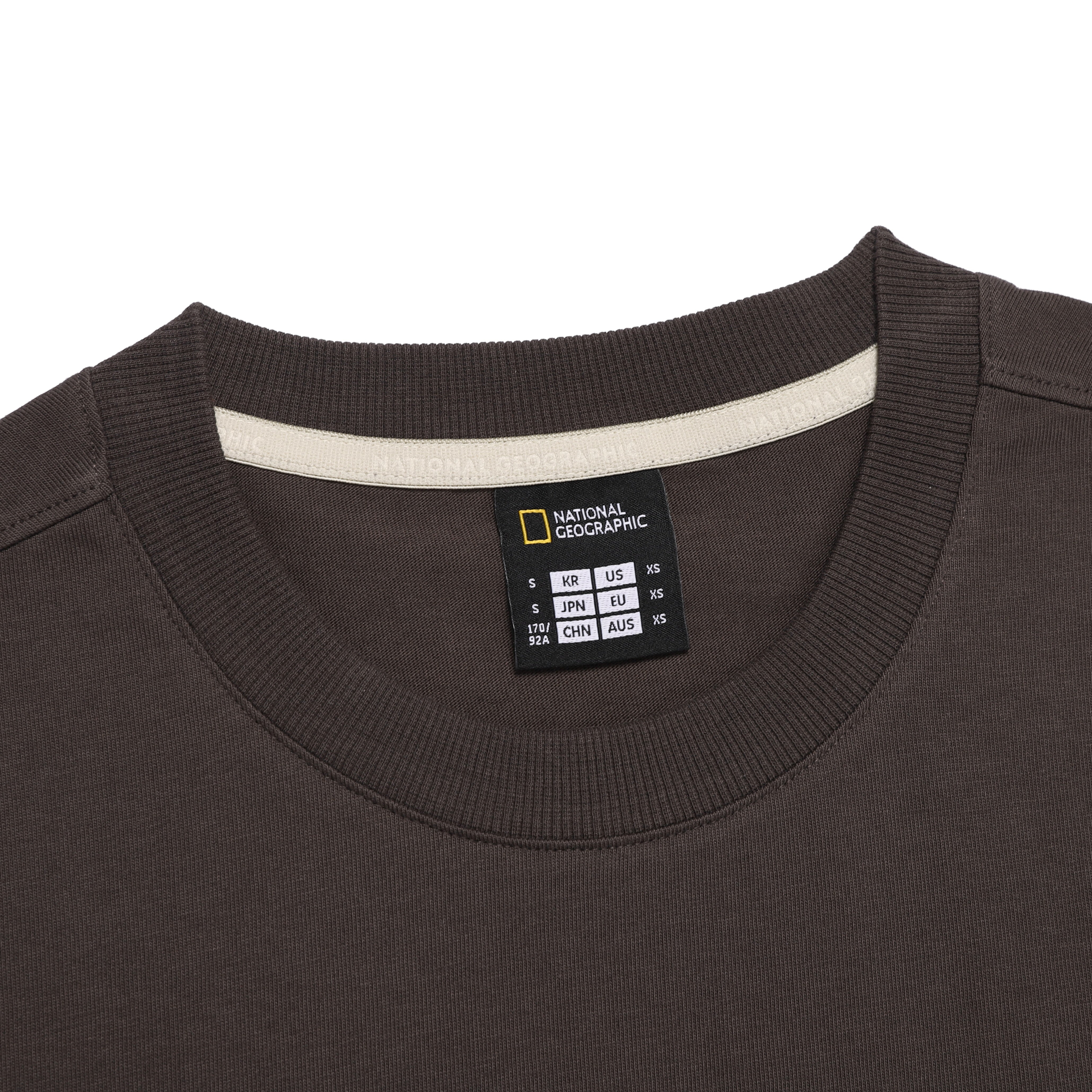 UNISEX SEMI-OVER FIT LONG SLEEVE TEE BROWN