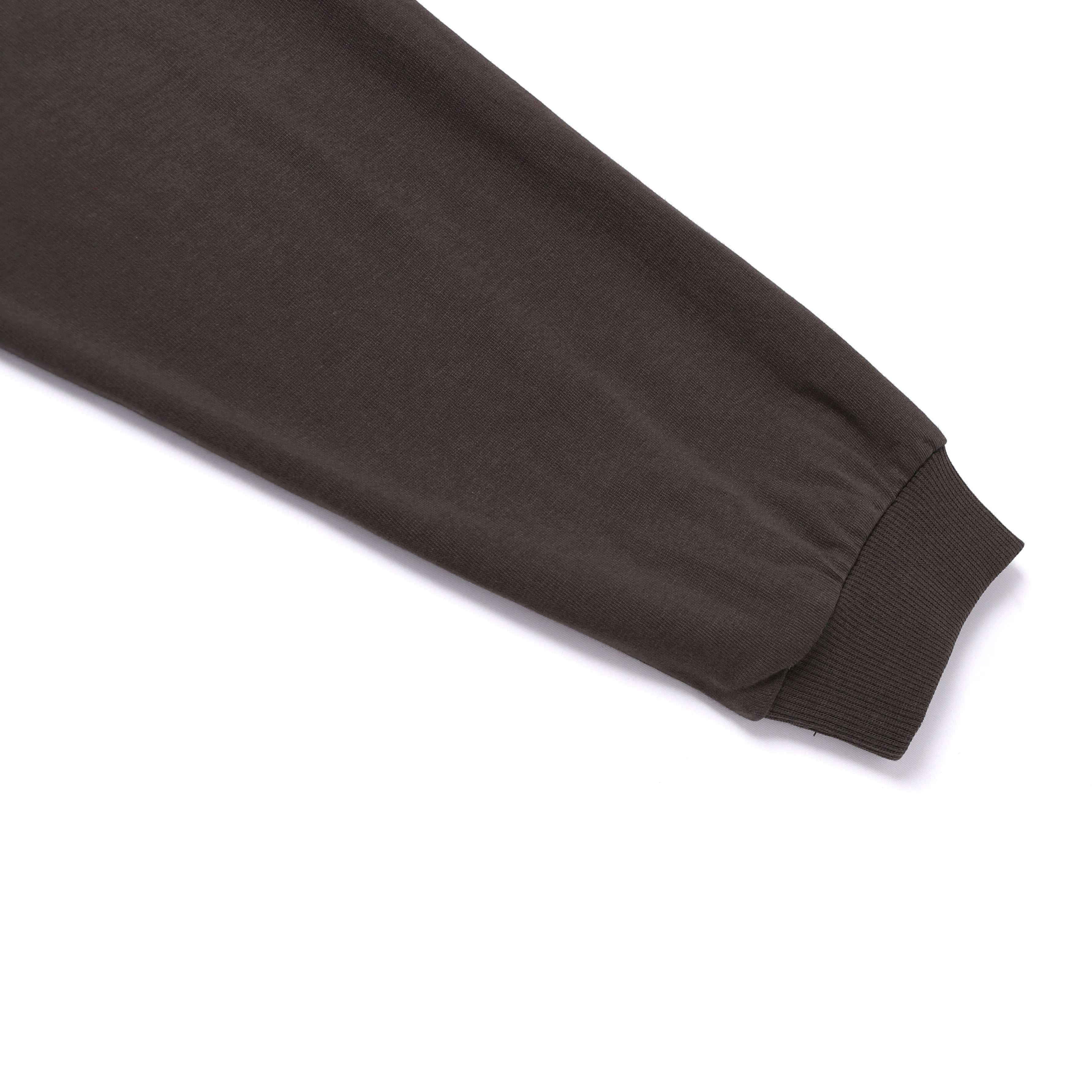 UNISEX SEMI-OVER FIT LONG SLEEVE TEE BROWN