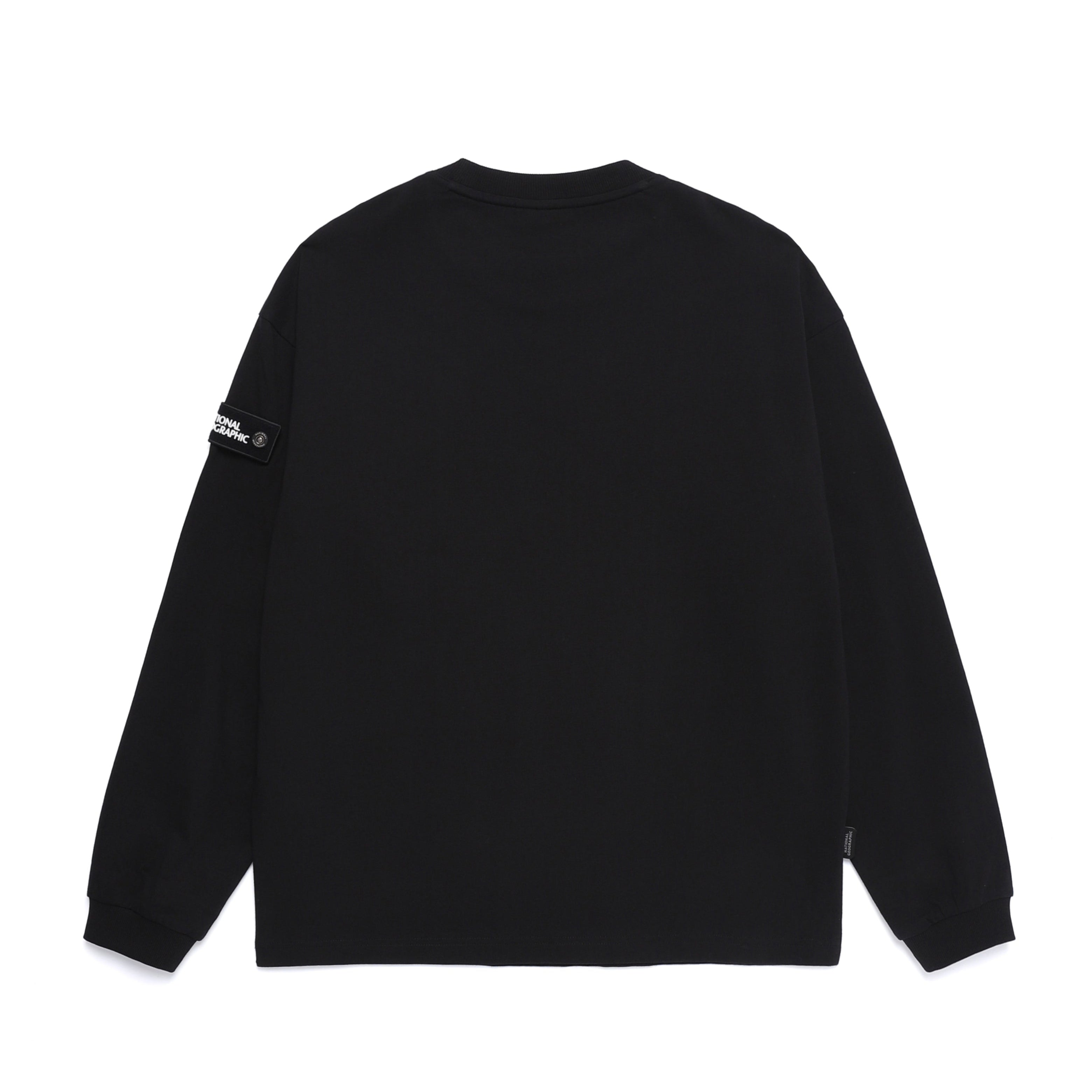 UNISEX SEMI-OVER FIT LONG SLEEVE TEE BLACK