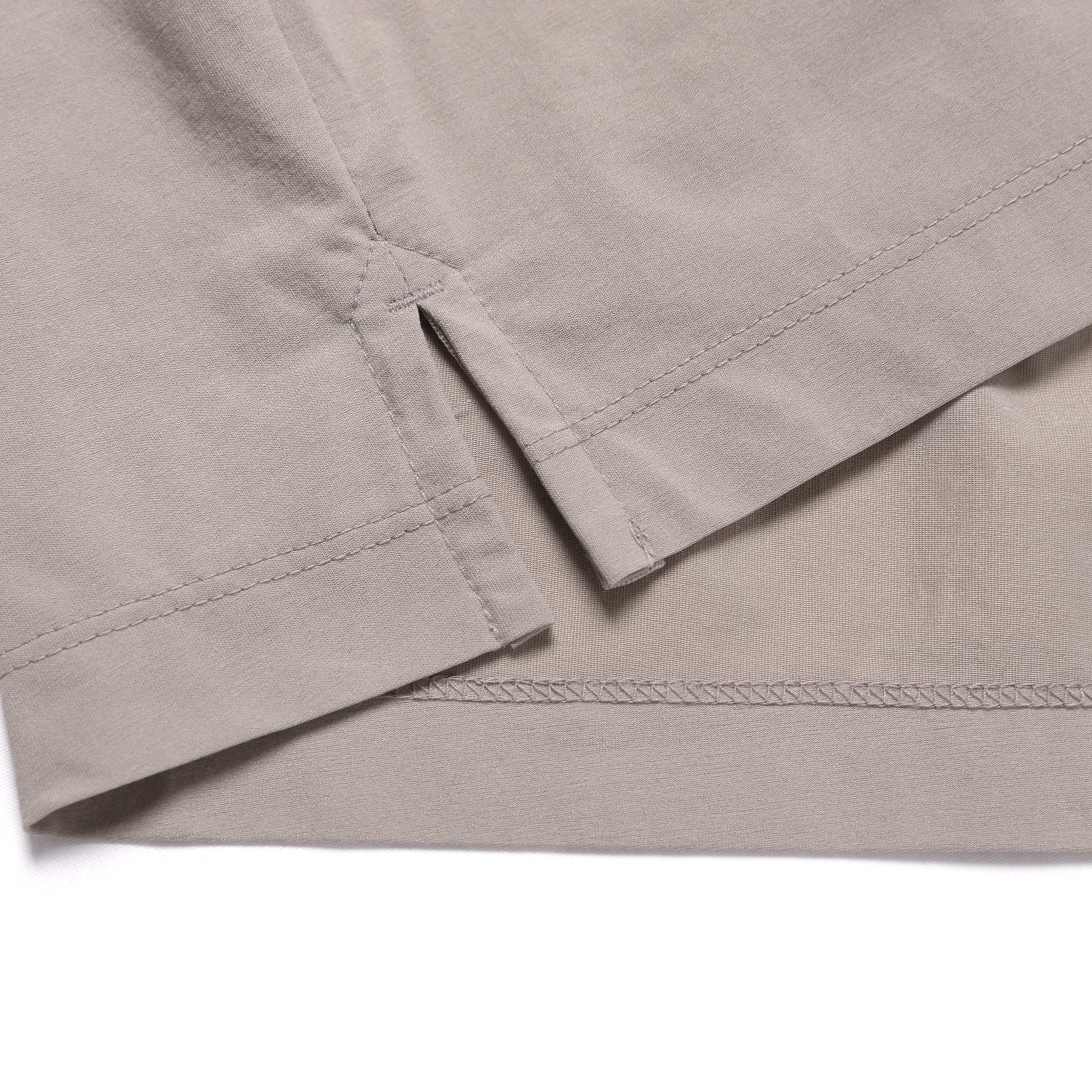 WOMEN FROZEN AIR SEMI CROP SHORT SLEEVE SHIRT MOURNING GREY