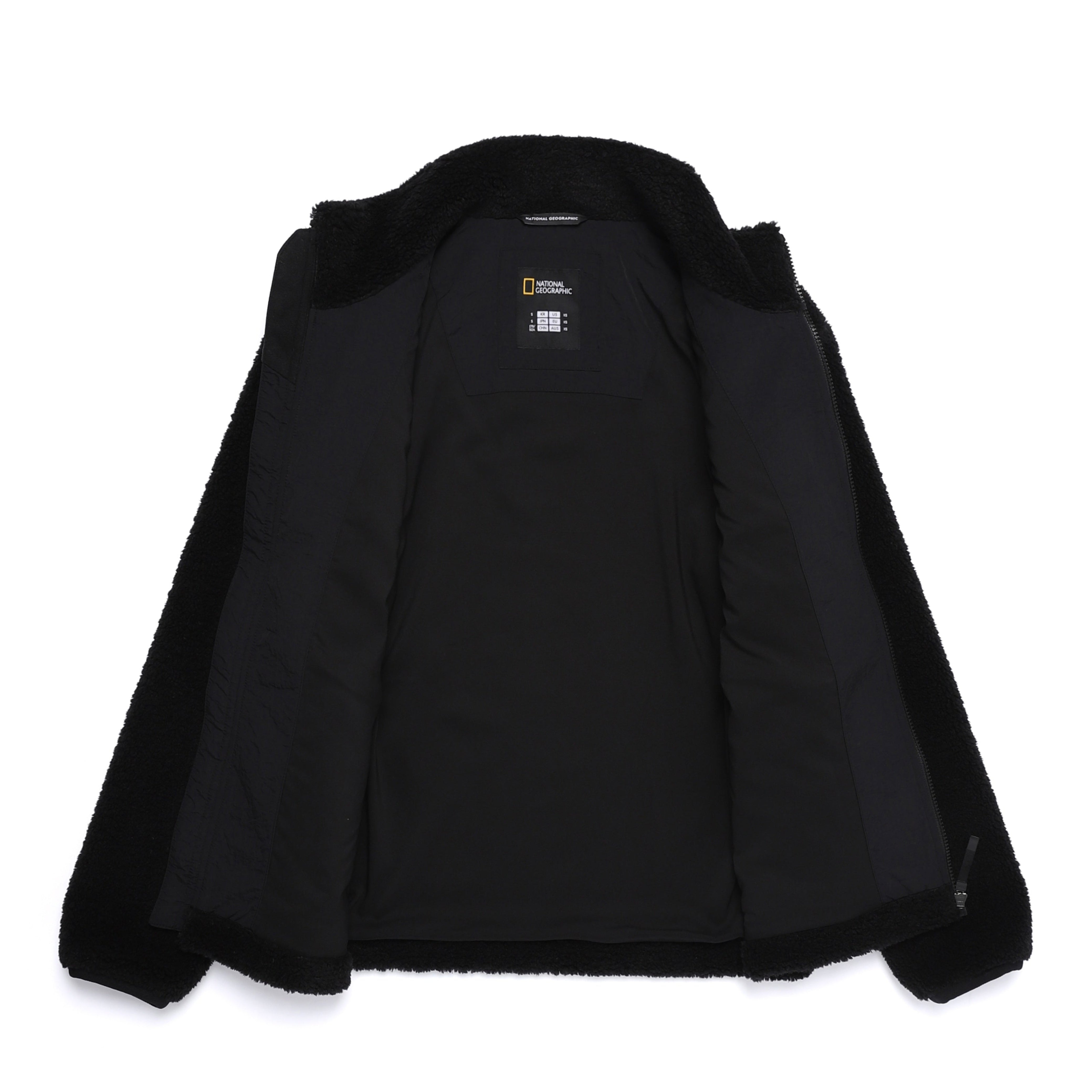 COTTONI FLEECE STANDNECK FLEECE JACKET BLACK