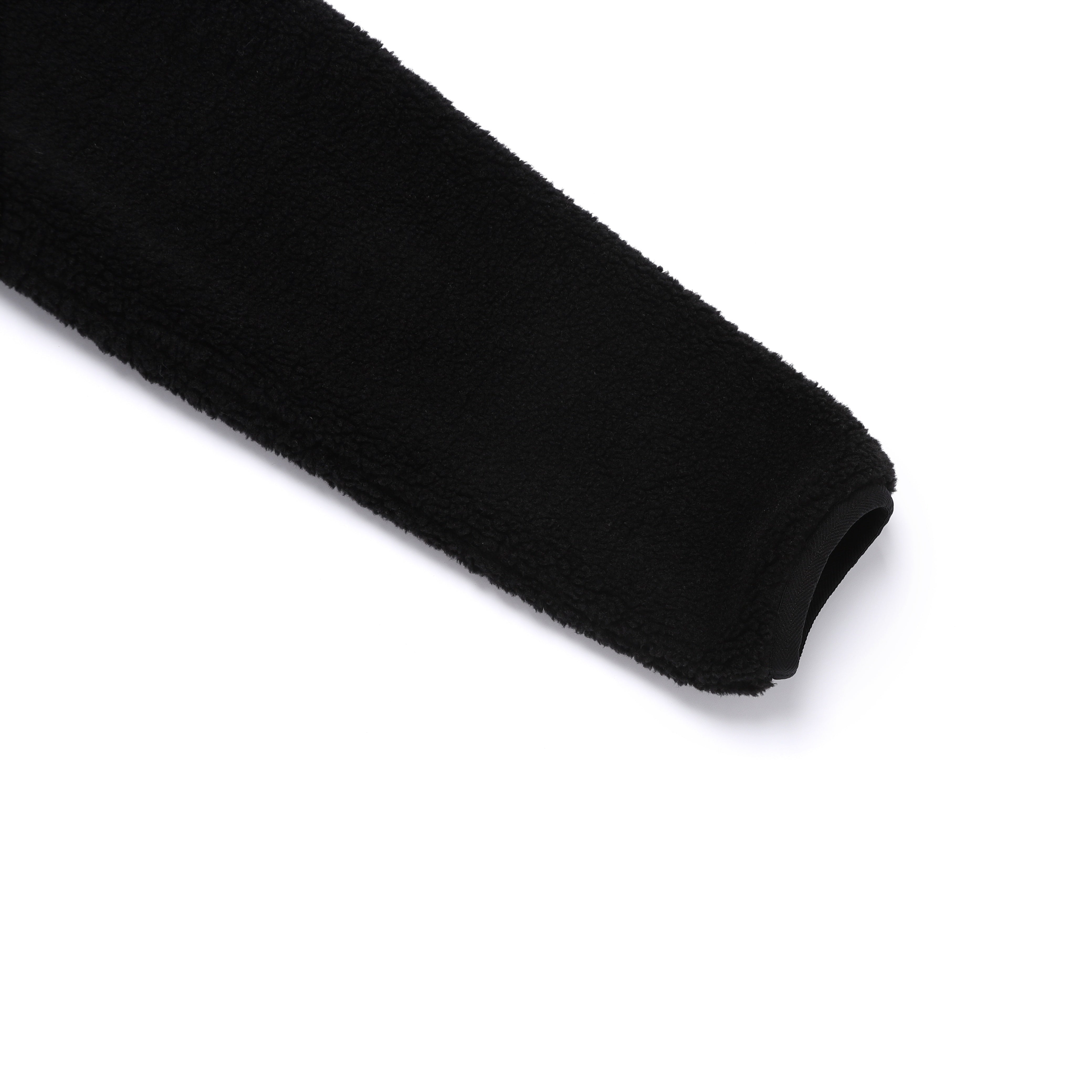 COTTONI FLEECE STANDNECK FLEECE JACKET BLACK