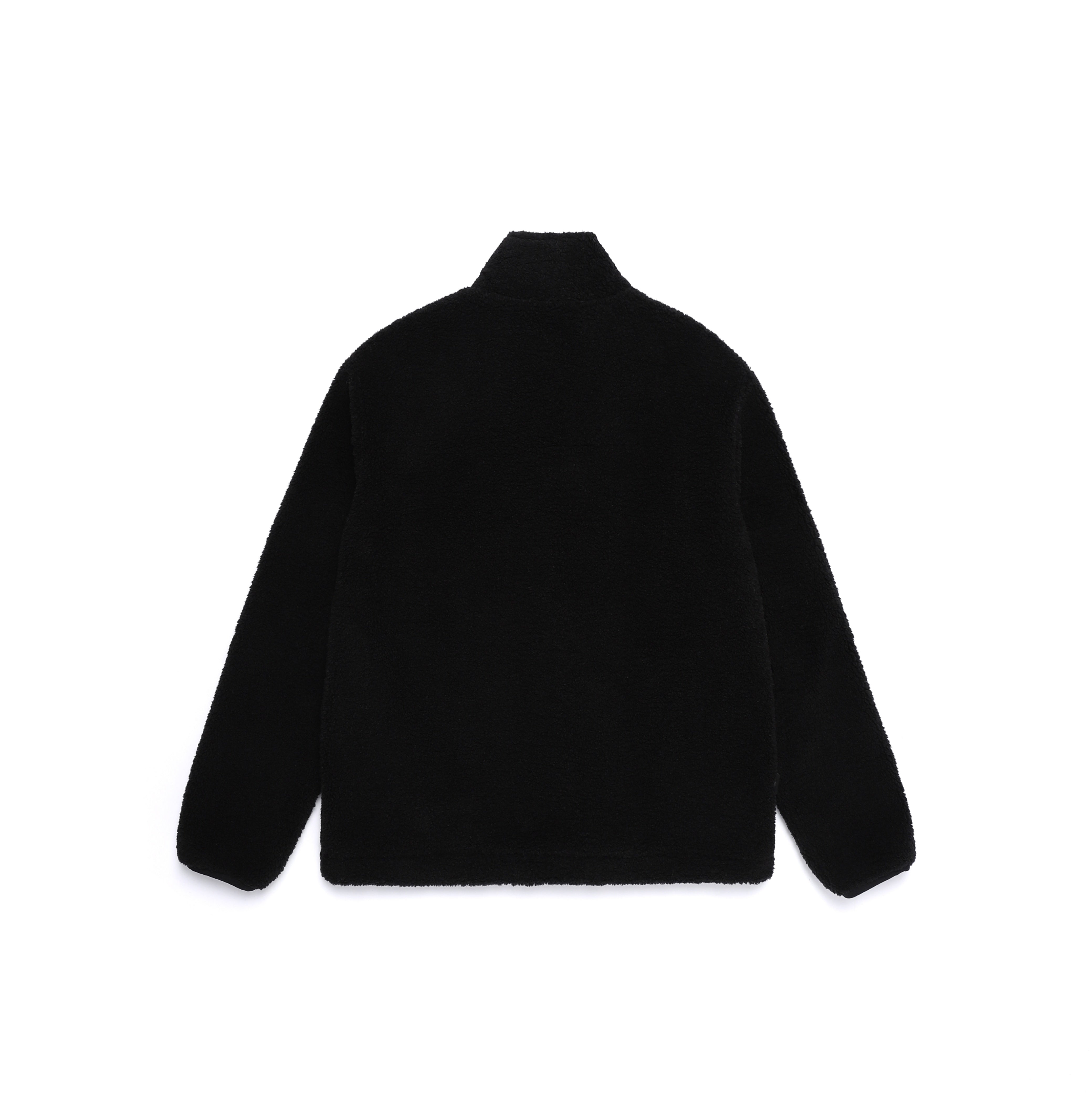COTTONI FLEECE STANDNECK FLEECE JACKET BLACK