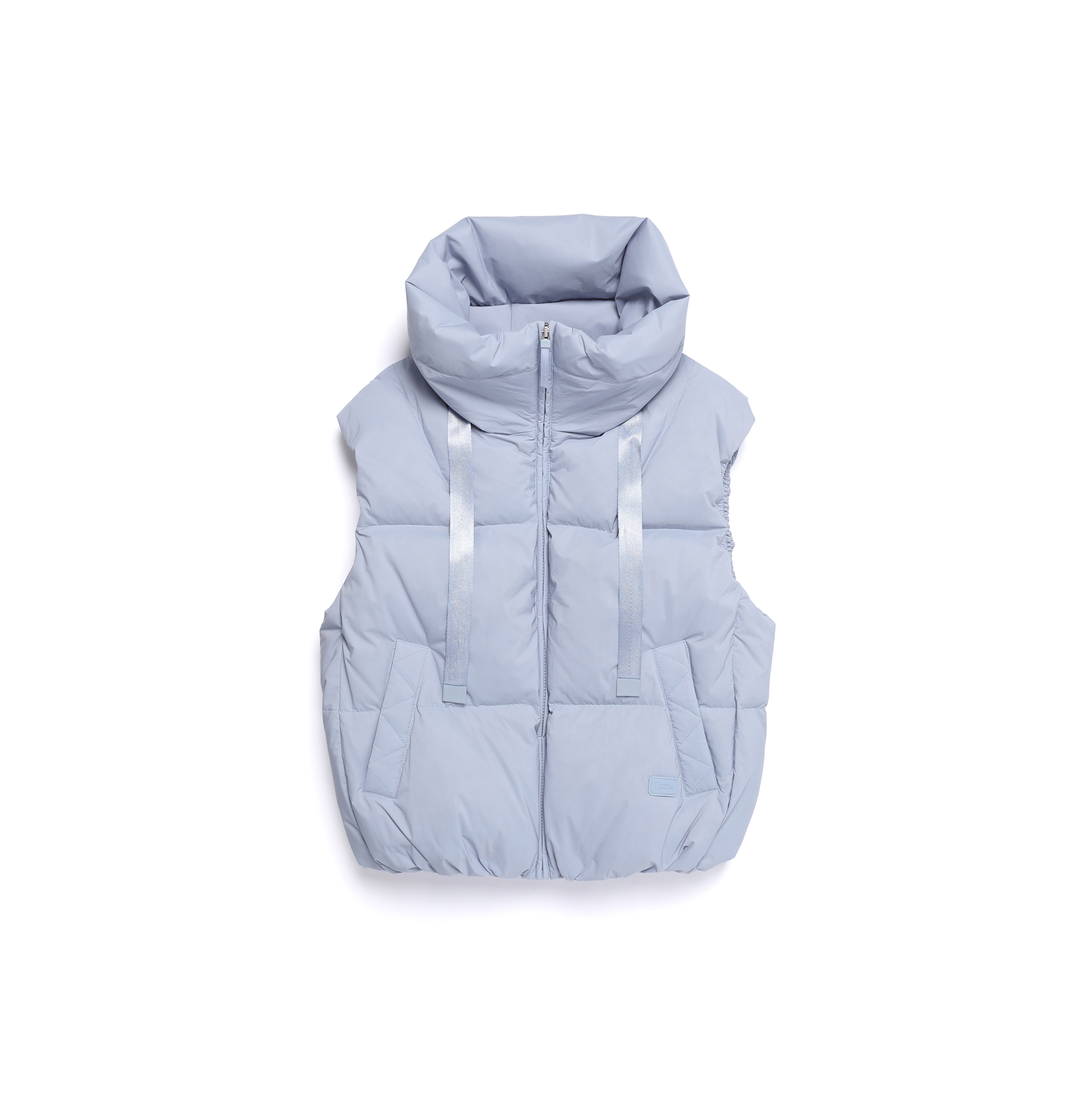 WOMEN HIGHNECK DUCK DOWN VEST L/BLUE