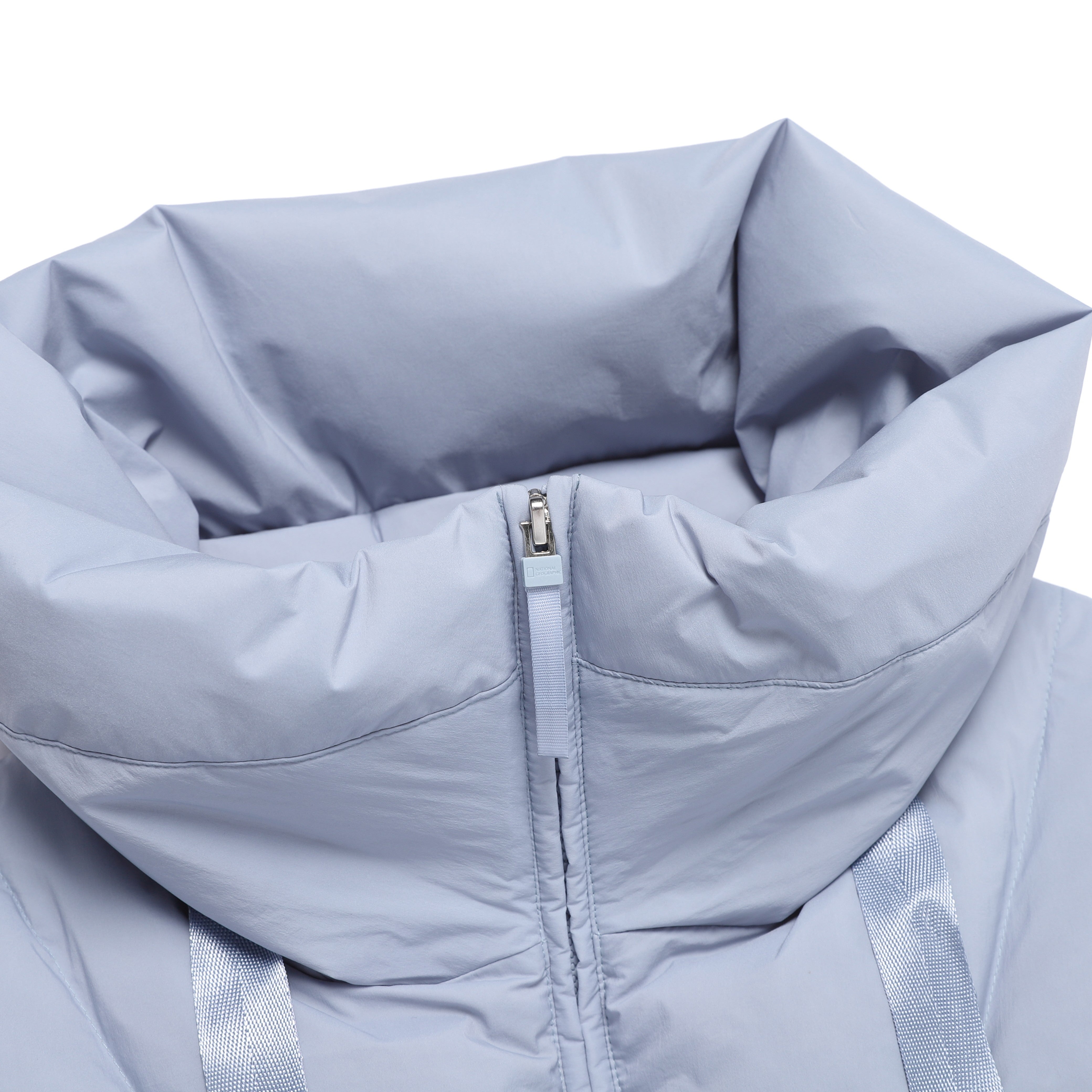 WOMEN HIGHNECK DUCK DOWN VEST L/BLUE