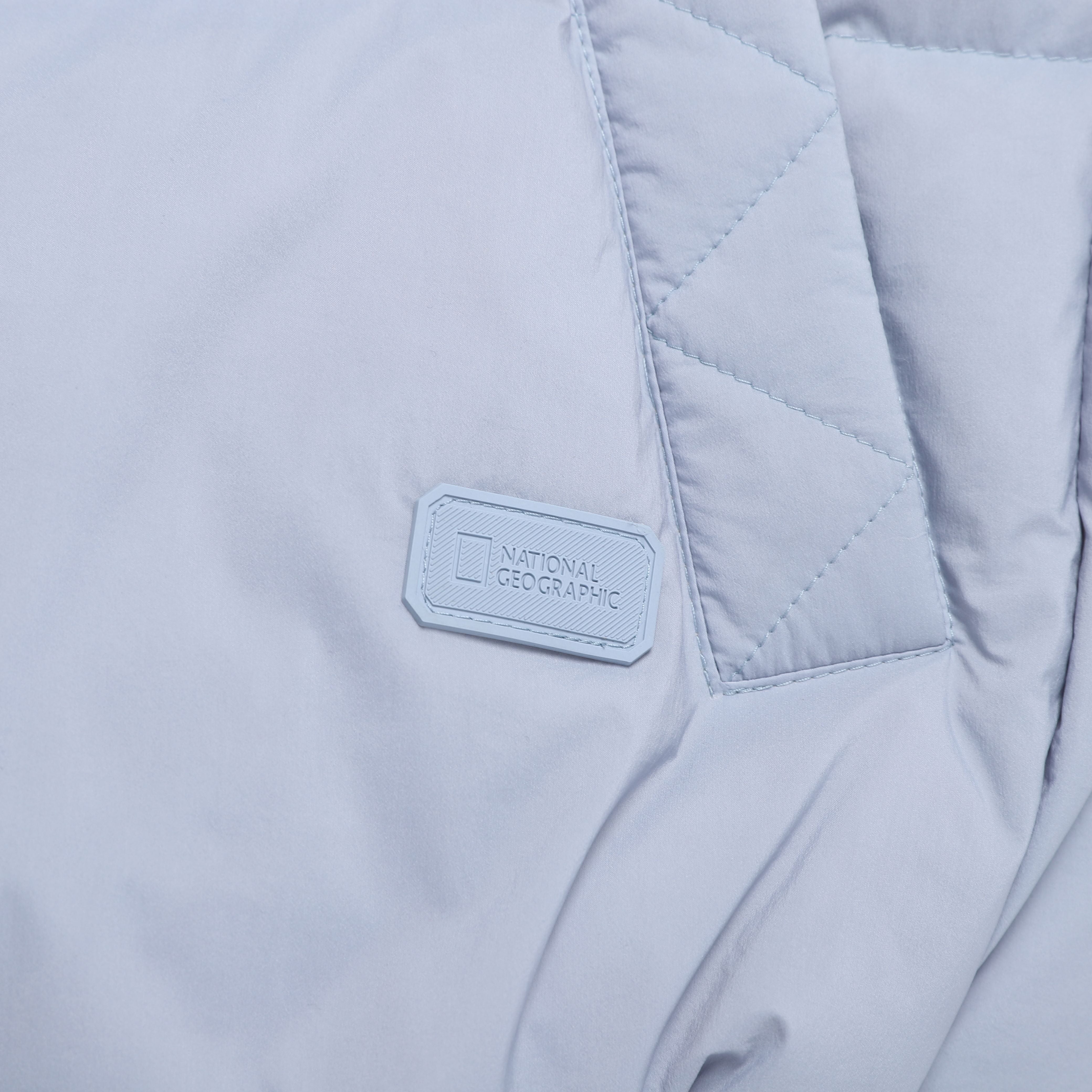 WOMEN HIGHNECK DUCK DOWN VEST L/BLUE