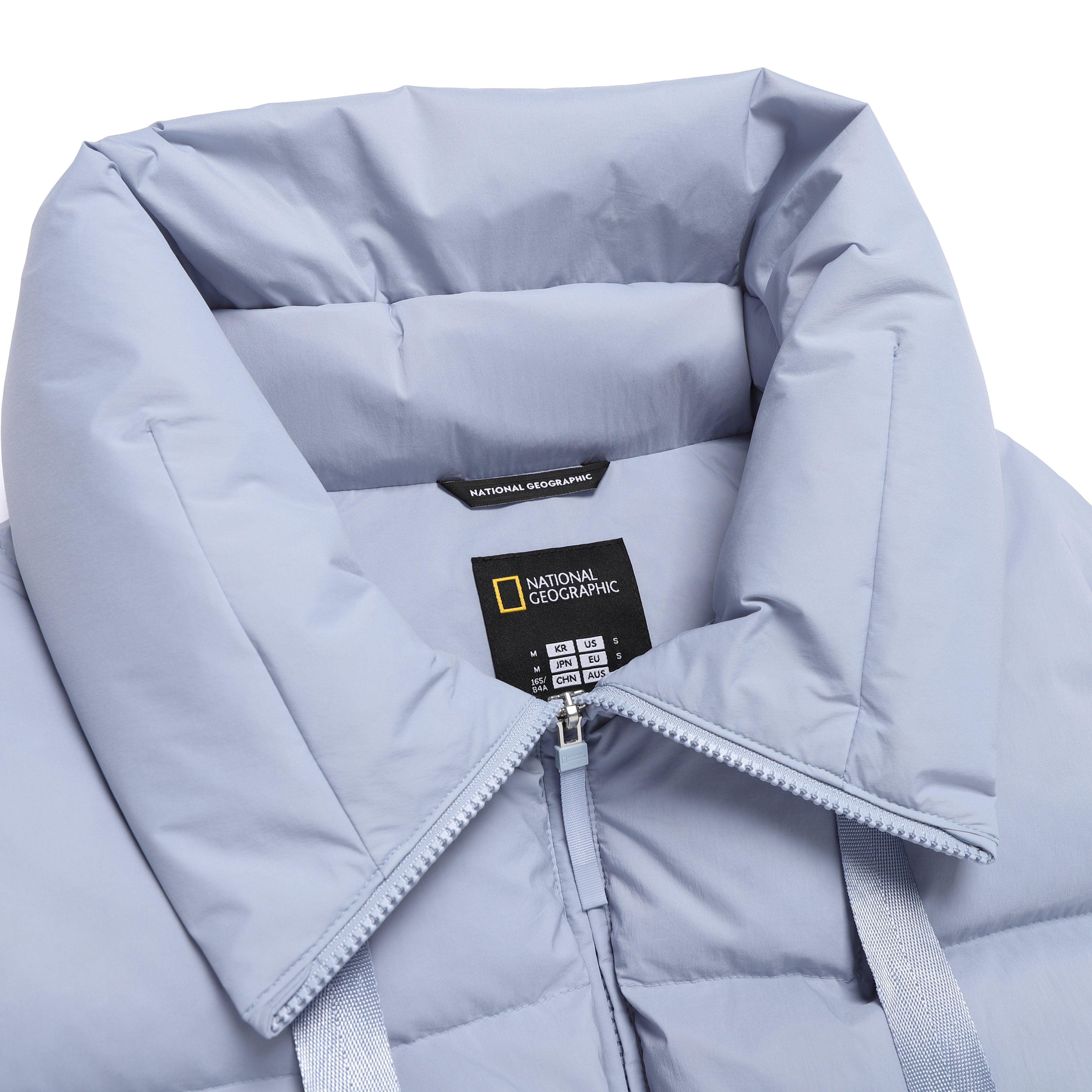 WOMEN HIGHNECK DUCK DOWN VEST L/BLUE