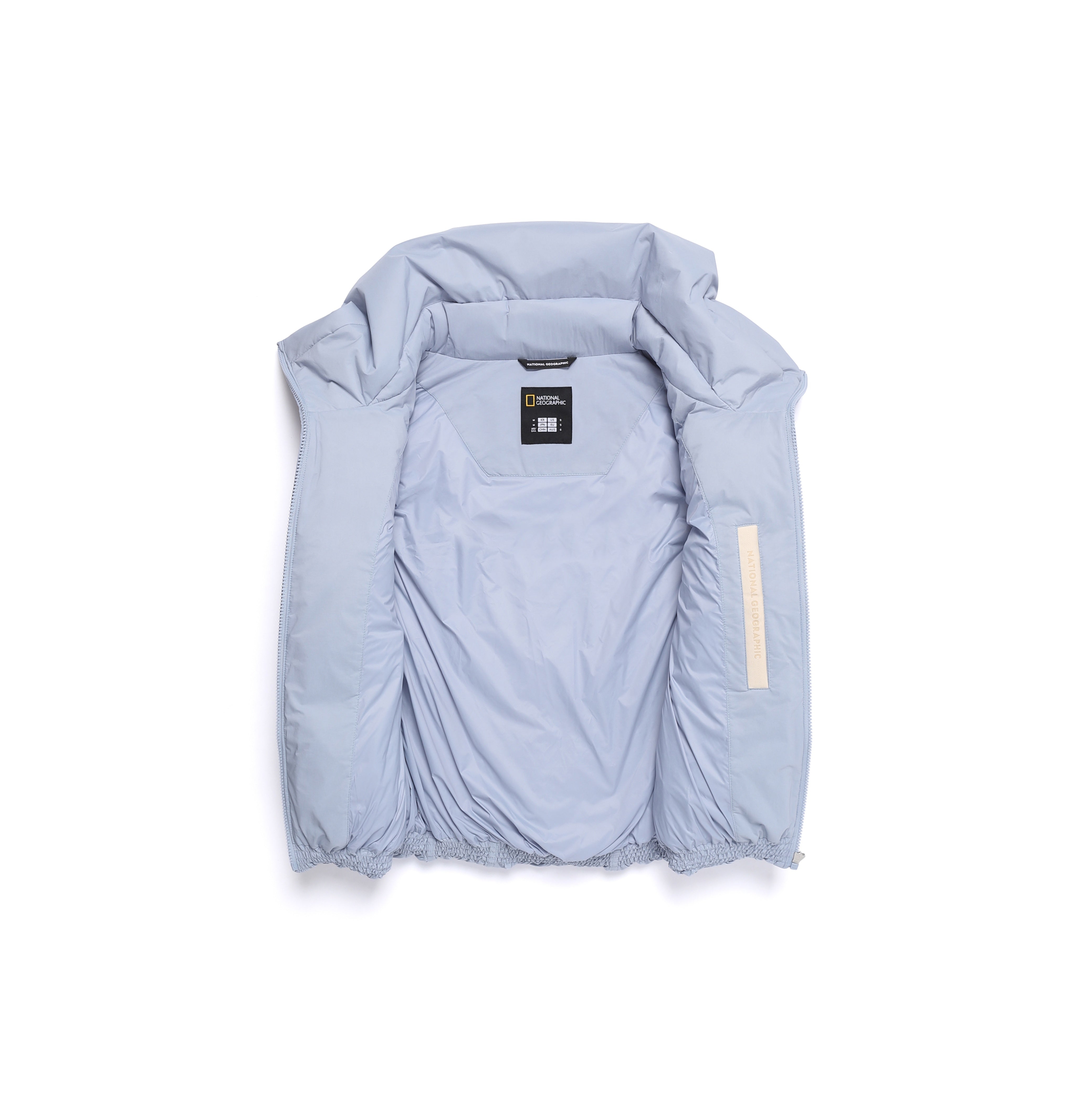 WOMEN HIGHNECK DUCK DOWN VEST L/BLUE