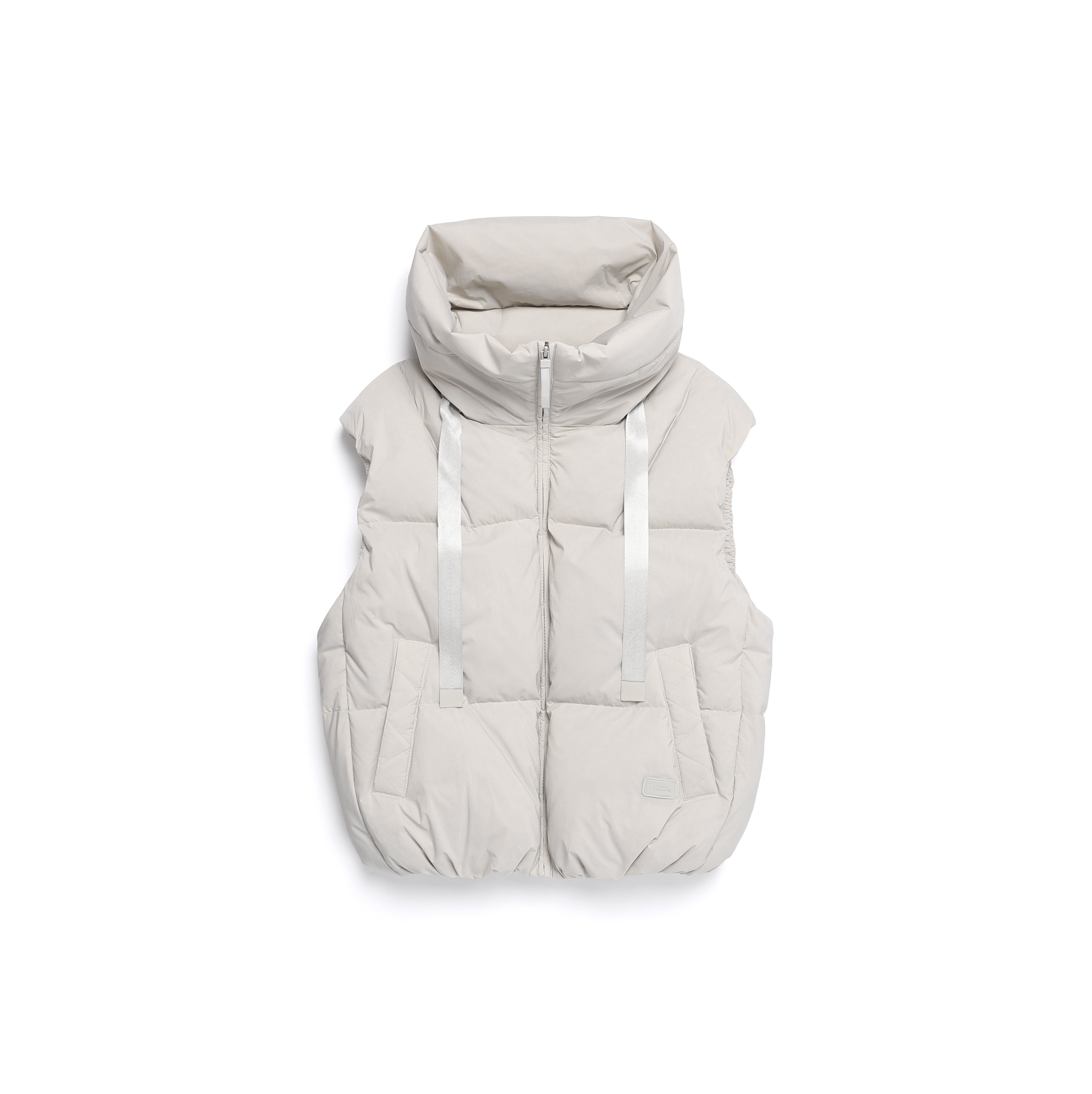 WOMEN HIGHNECK DUCK DOWN VEST L/GREY