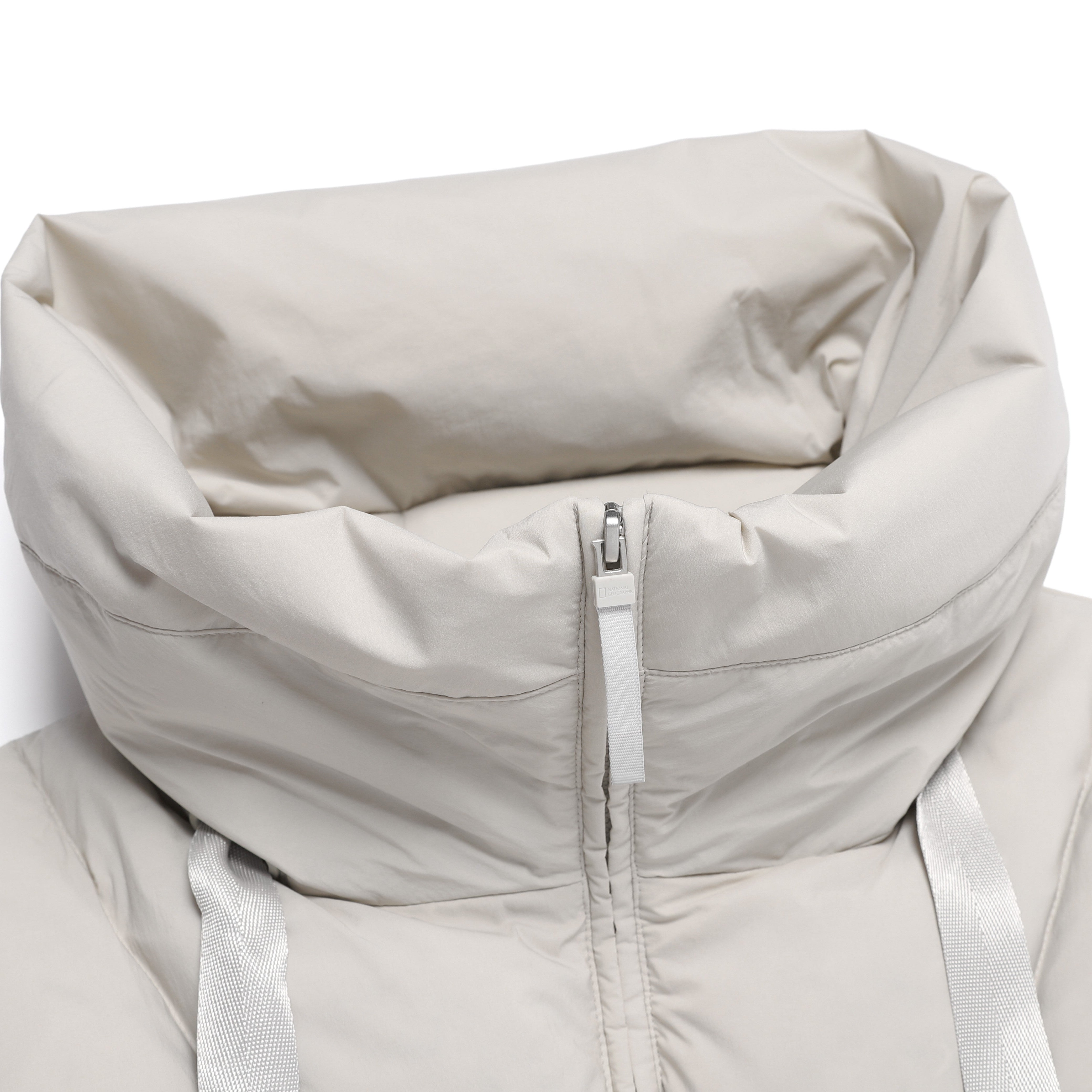 WOMEN HIGHNECK DUCK DOWN VEST L/GREY