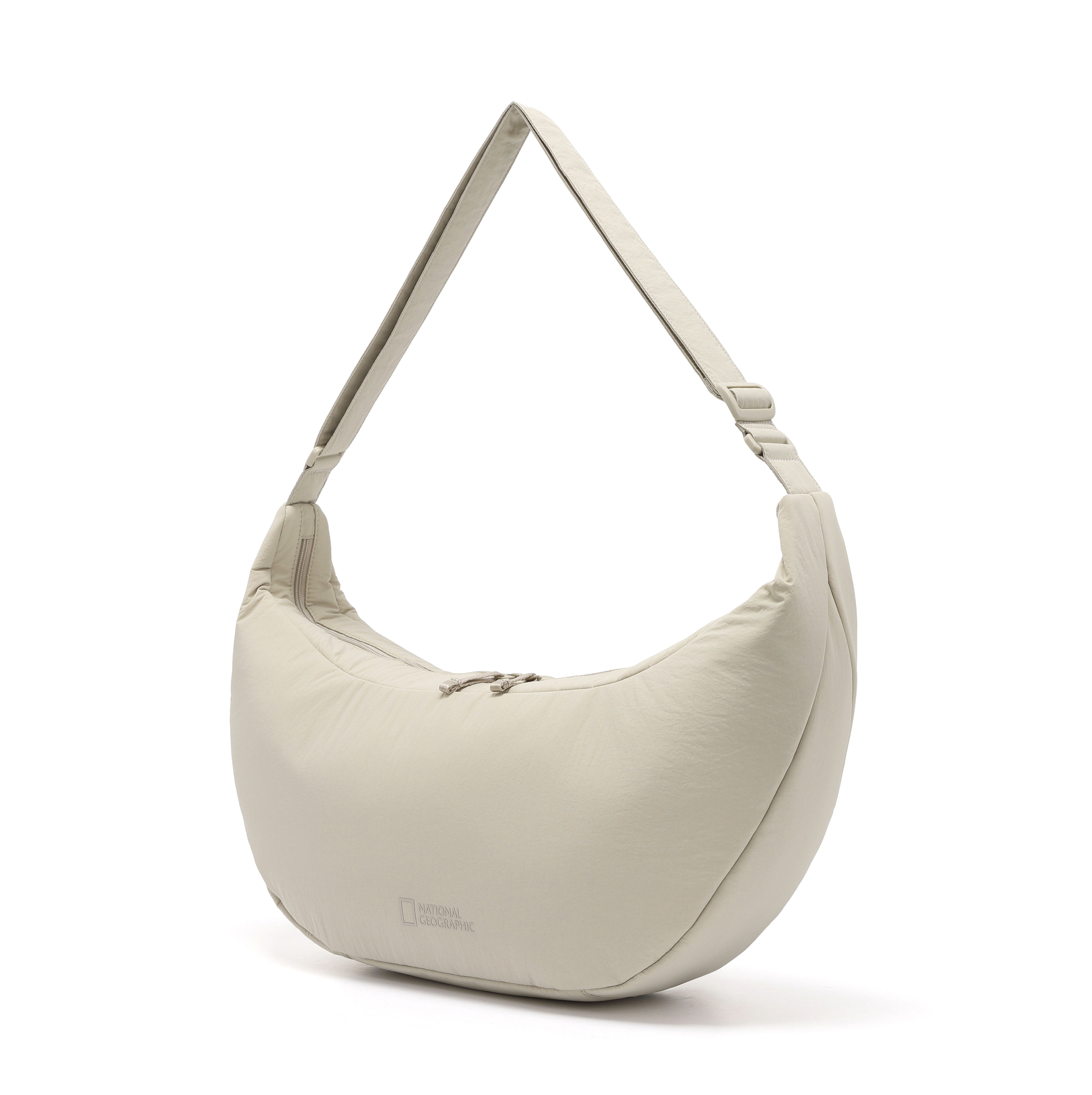PADDED SLING CROSS BAG L BEIGE