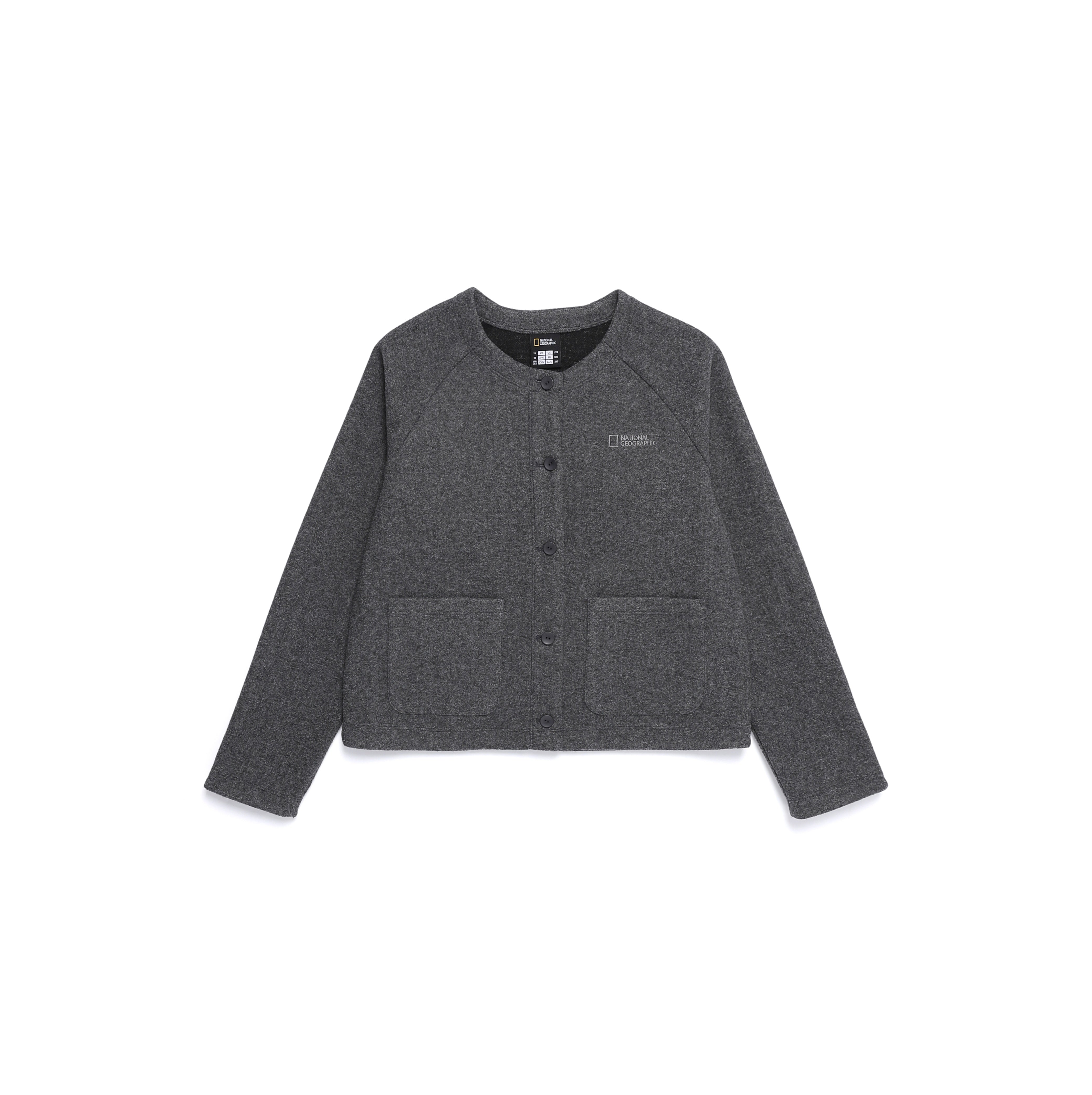 WOMEN GLIESE ROUND KECK CARDIGAN CHARCOAL