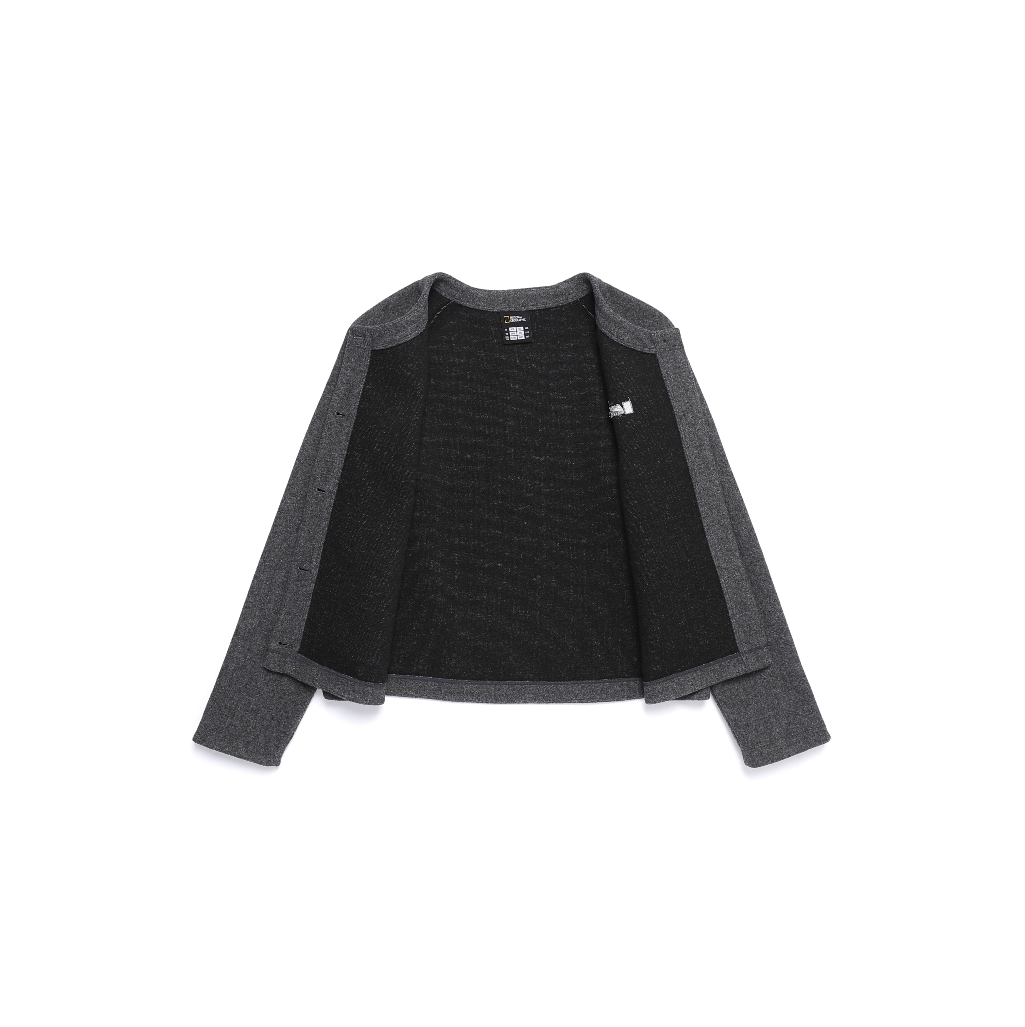 WOMEN GLIESE ROUND KECK CARDIGAN CHARCOAL