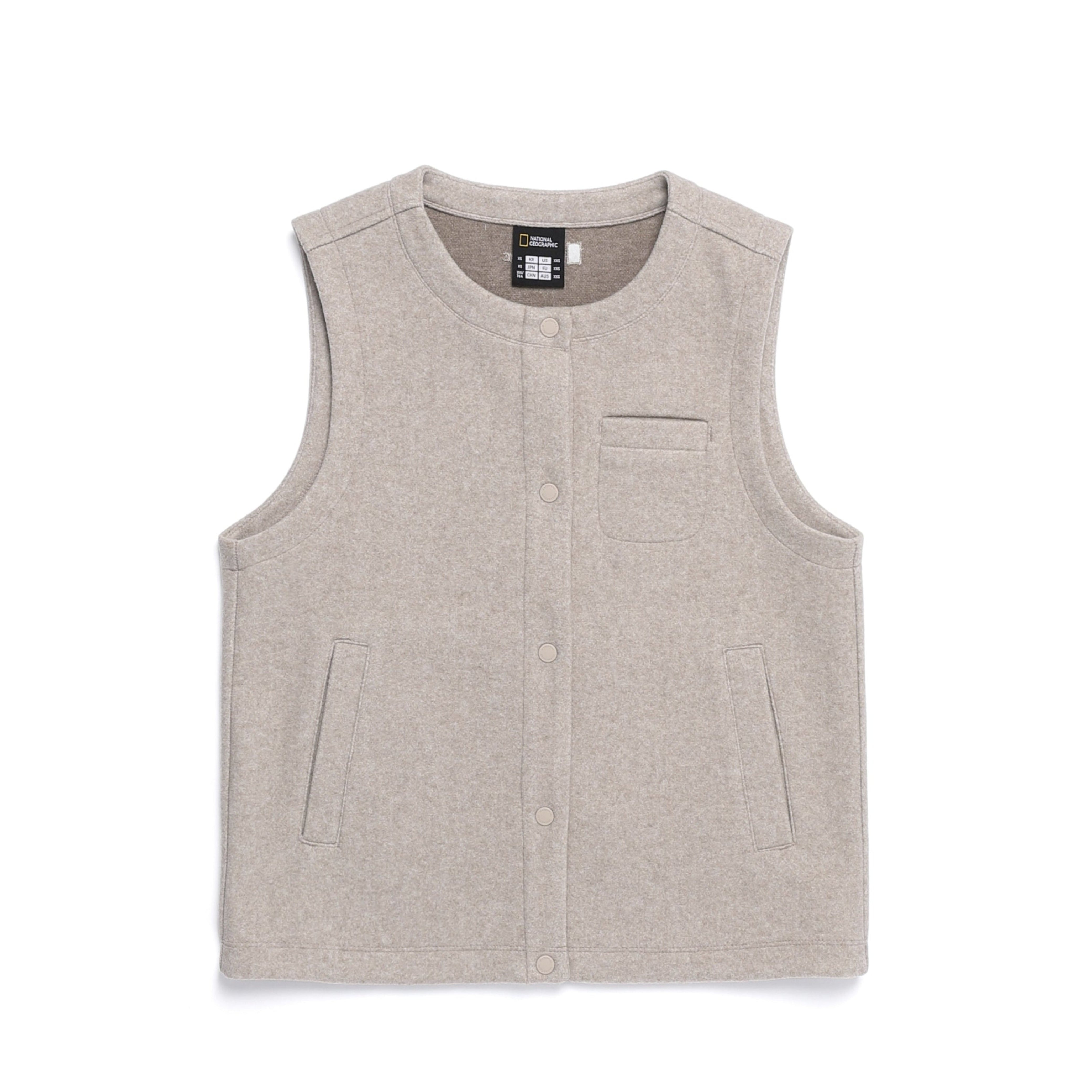WOMEN GLIESE ROUND KECK VEST OAK BEIGE