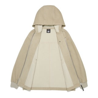 KIDS ADVENTURE HOODED FULL ZIP-UP JUMPER L/BEIGE