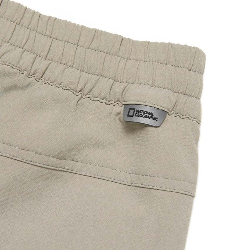 KIDS ADVENTURE MANATEE WOVEN TRAINING JOGGER PANTS GRAY BEIGE