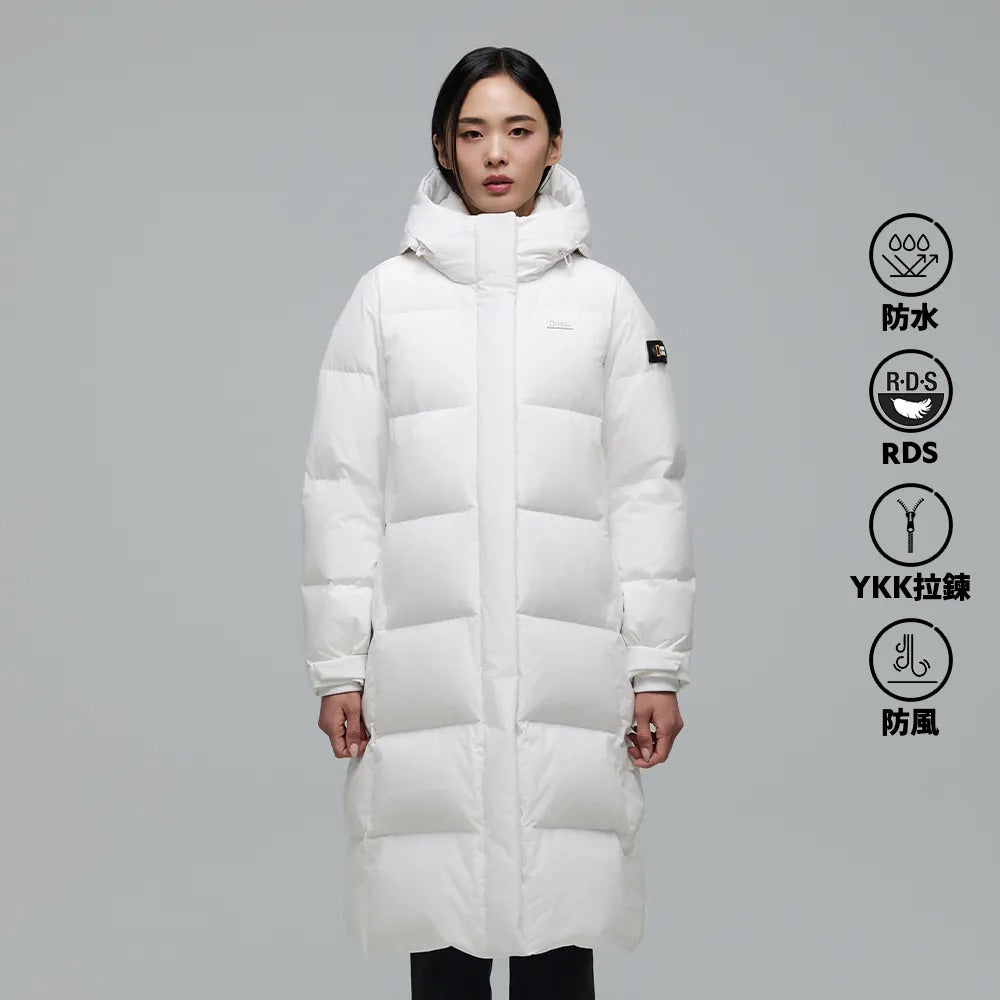 WOMEN'S CAYMAN PRO GOOSE DOWN JACKET (LONG) IVORY